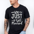 We Just Got Married Diamond Design - Honeymoon Unisex Crewneck T-Shirt Sweatshirt Hoodie