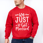 We Just Got Married Diamond Design - Honeymoon Unisex Crewneck T-Shirt Sweatshirt Hoodie