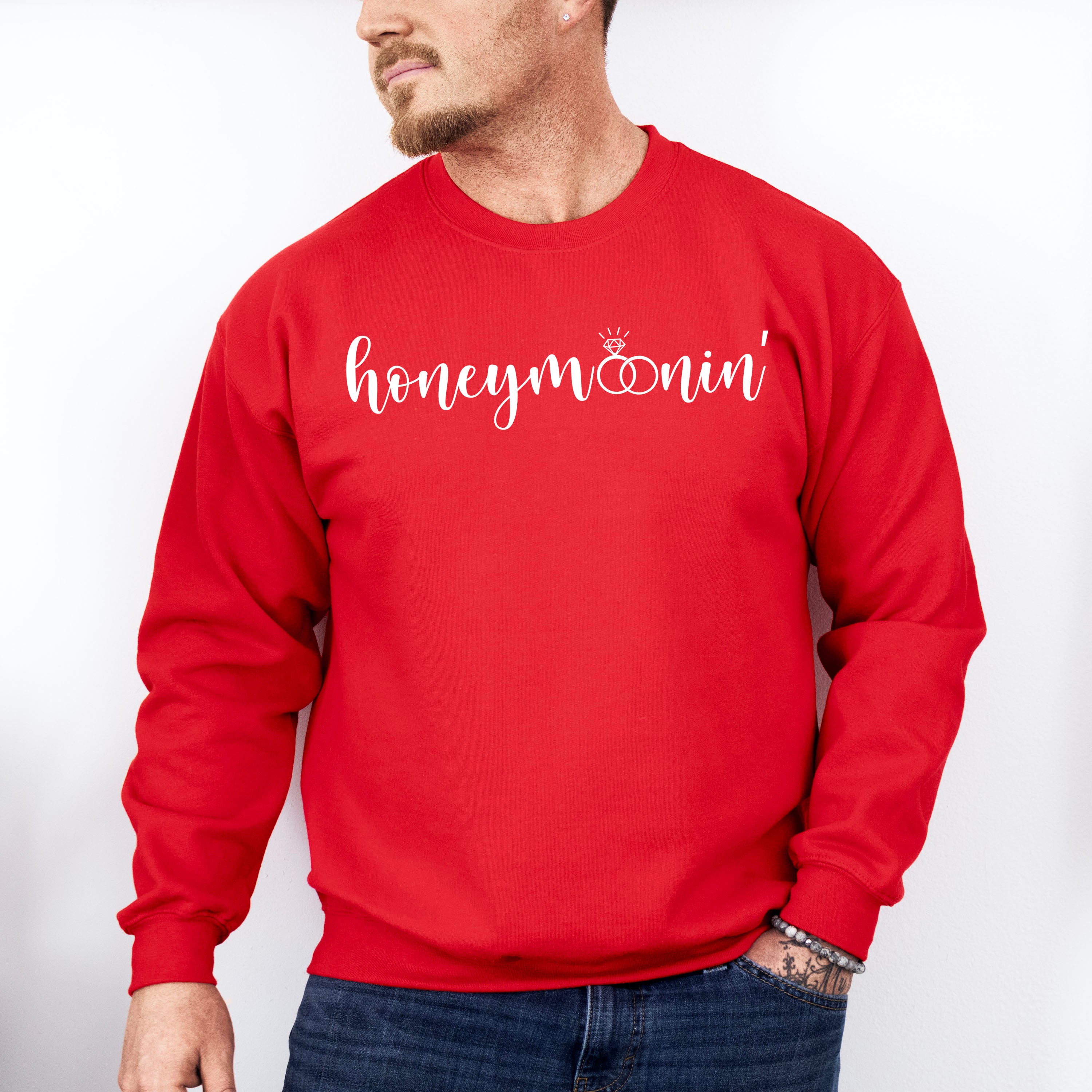 Honeymoonin' Ring Design - Honeymoon Unisex Crewneck T-Shirt Sweatshirt Hoodie