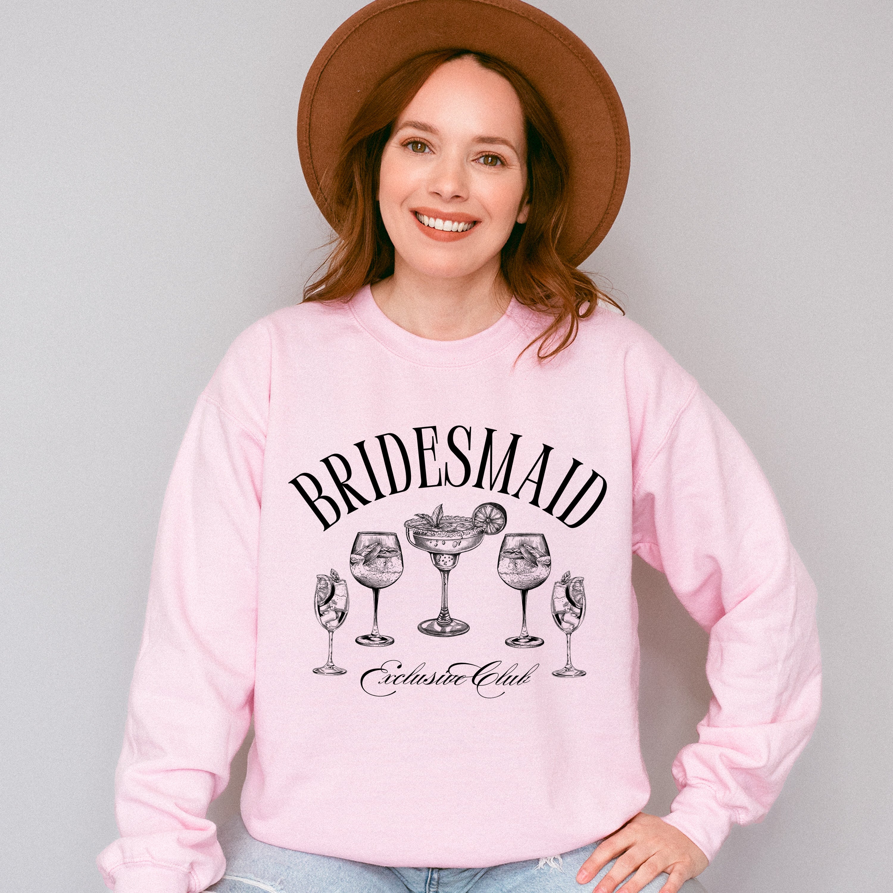 Bridesmaid Exclusive Club - Bachelorette Unisex Crewneck T-Shirt Sweatshirt Hoodie