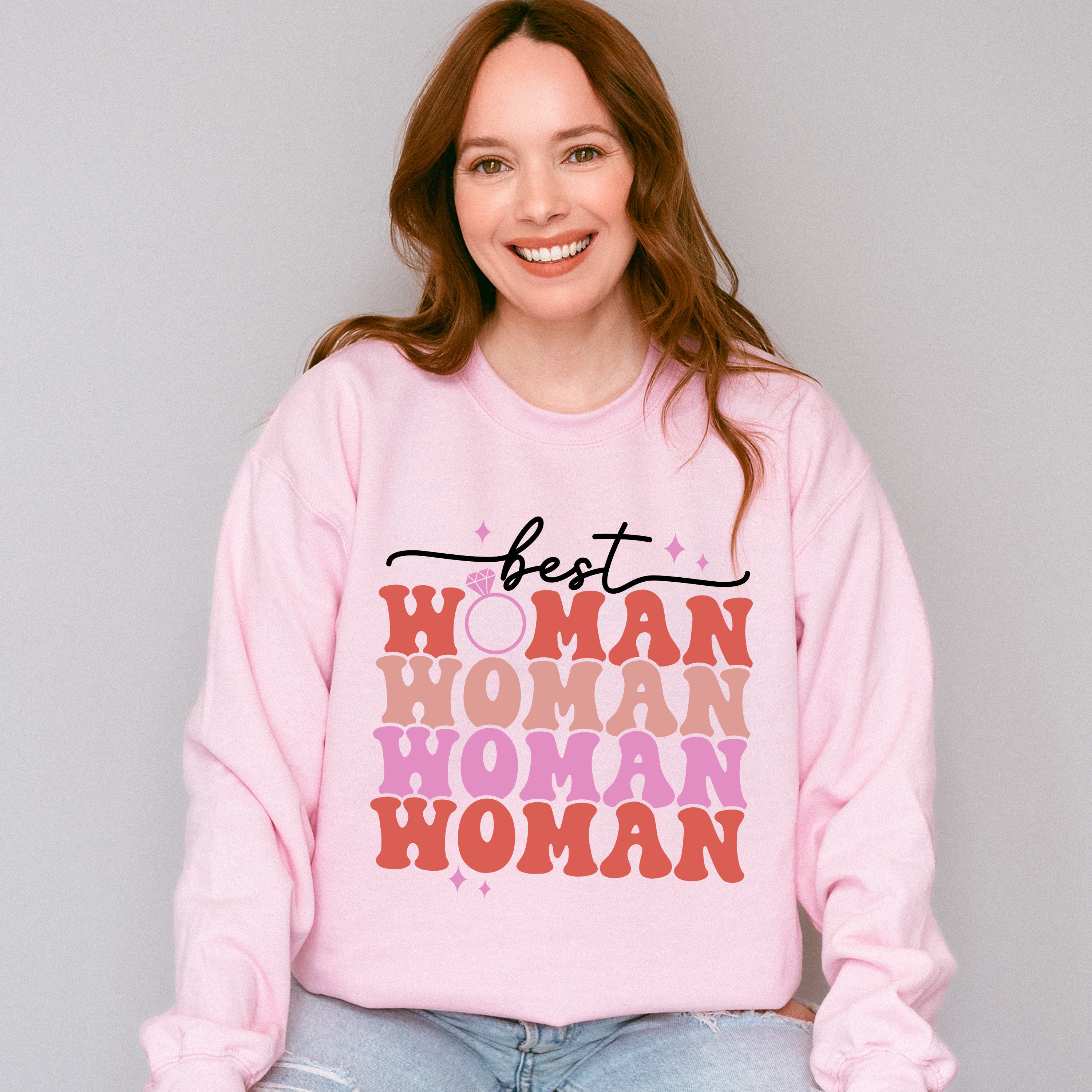 Best Woman Colorful Design - Bachelorette Unisex Crewneck T-Shirt Sweatshirt Hoodie