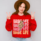 Bride Life Leopard Print Design - Bachelorette Unisex Crewneck T-Shirt Sweatshirt Hoodie