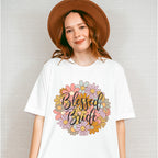 Blessed Bride Flowers Design - Bachelorette Unisex Crewneck T-Shirt Sweatshirt Hoodie