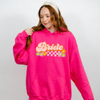 Bride Checkered Design - Bachelorette Unisex Crewneck T-Shirt Sweatshirt Hoodie