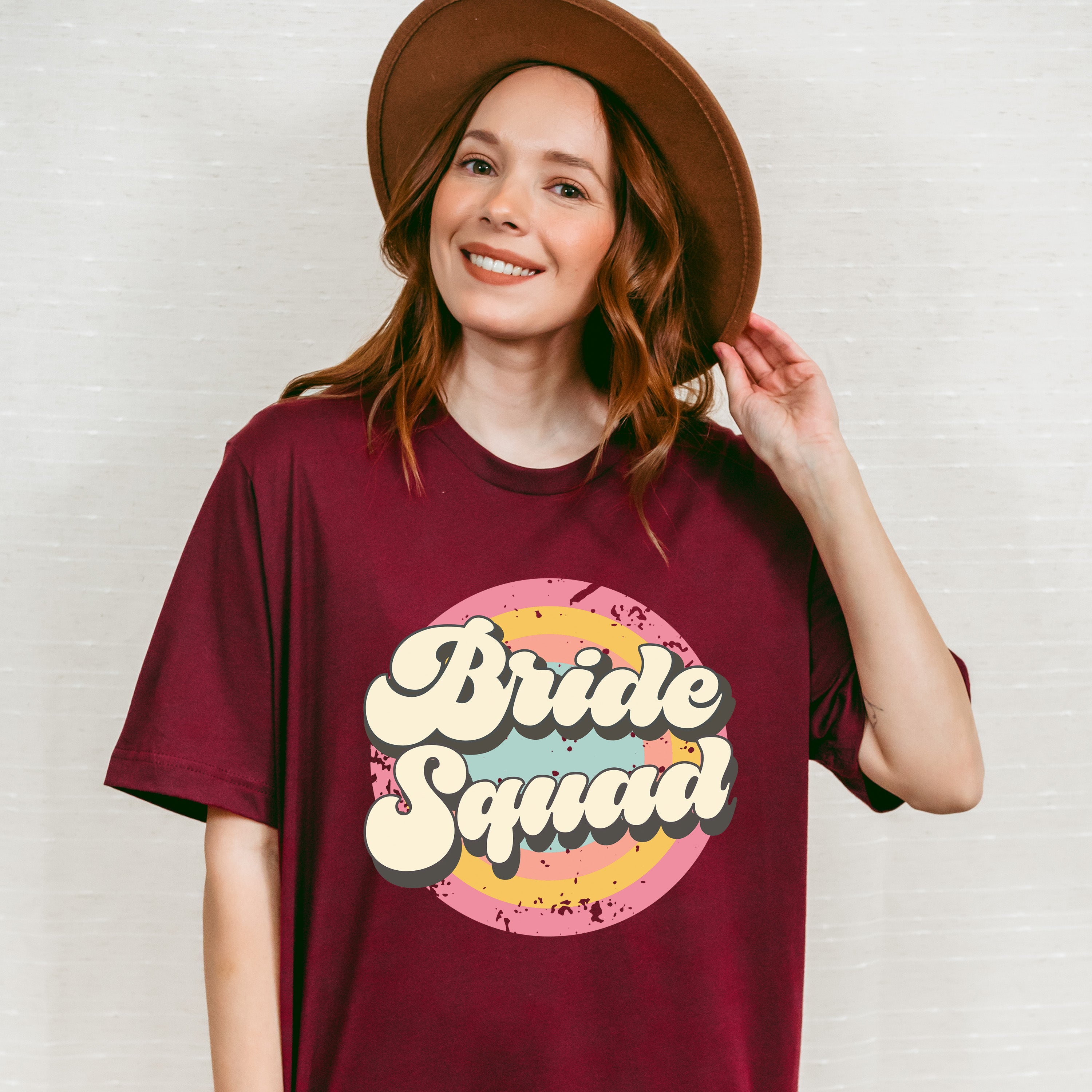 Bride Squad Circular Design - Bachelorette Unisex Crewneck T-Shirt Sweatshirt Hoodie
