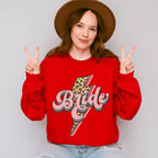 Bride Leopard Print Design - Bachelorette Unisex Crewneck T-Shirt Sweatshirt Hoodie