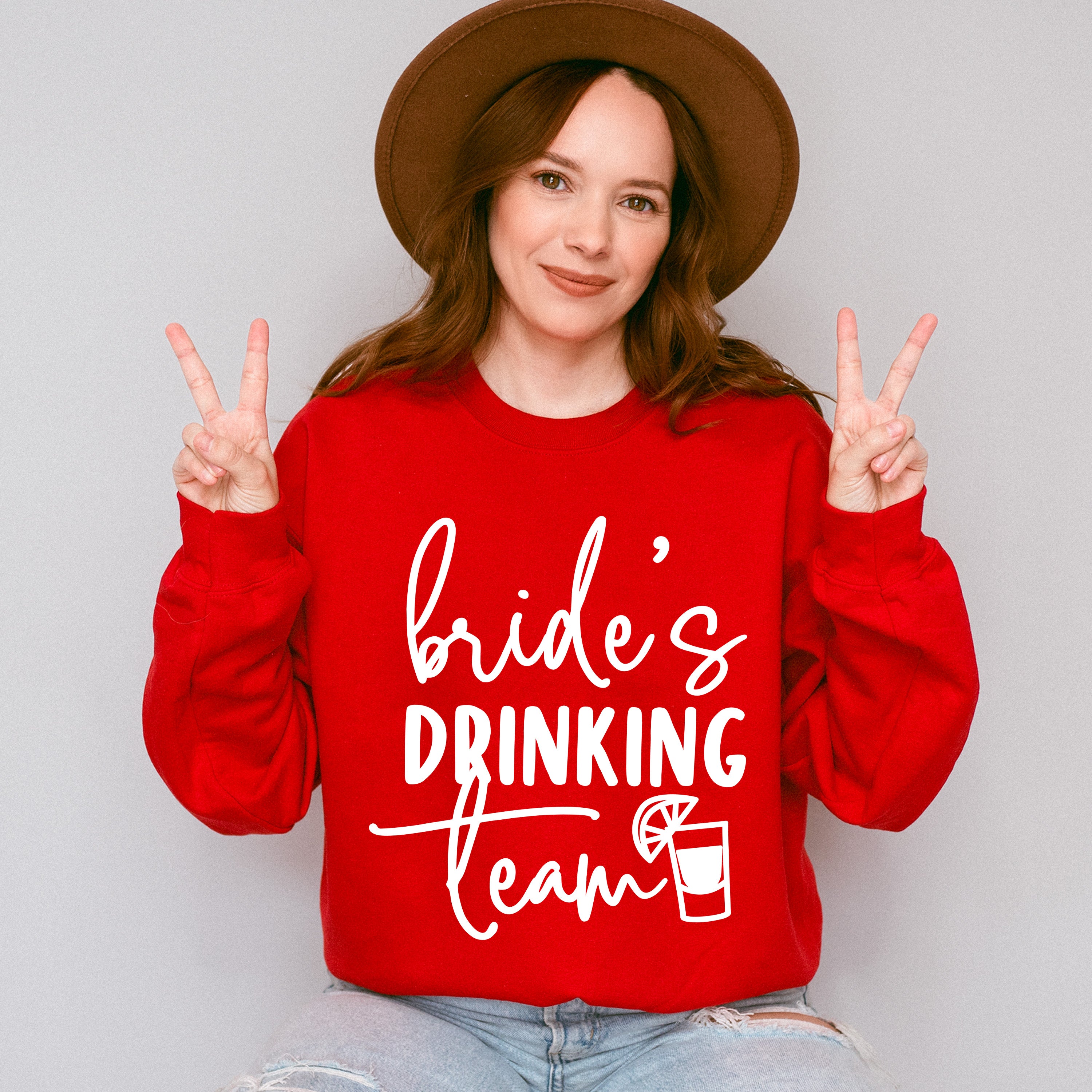 Bride's Drinking Team - Wedding Crew Unisex Crewneck T-Shirt Sweatshirt Hoodie