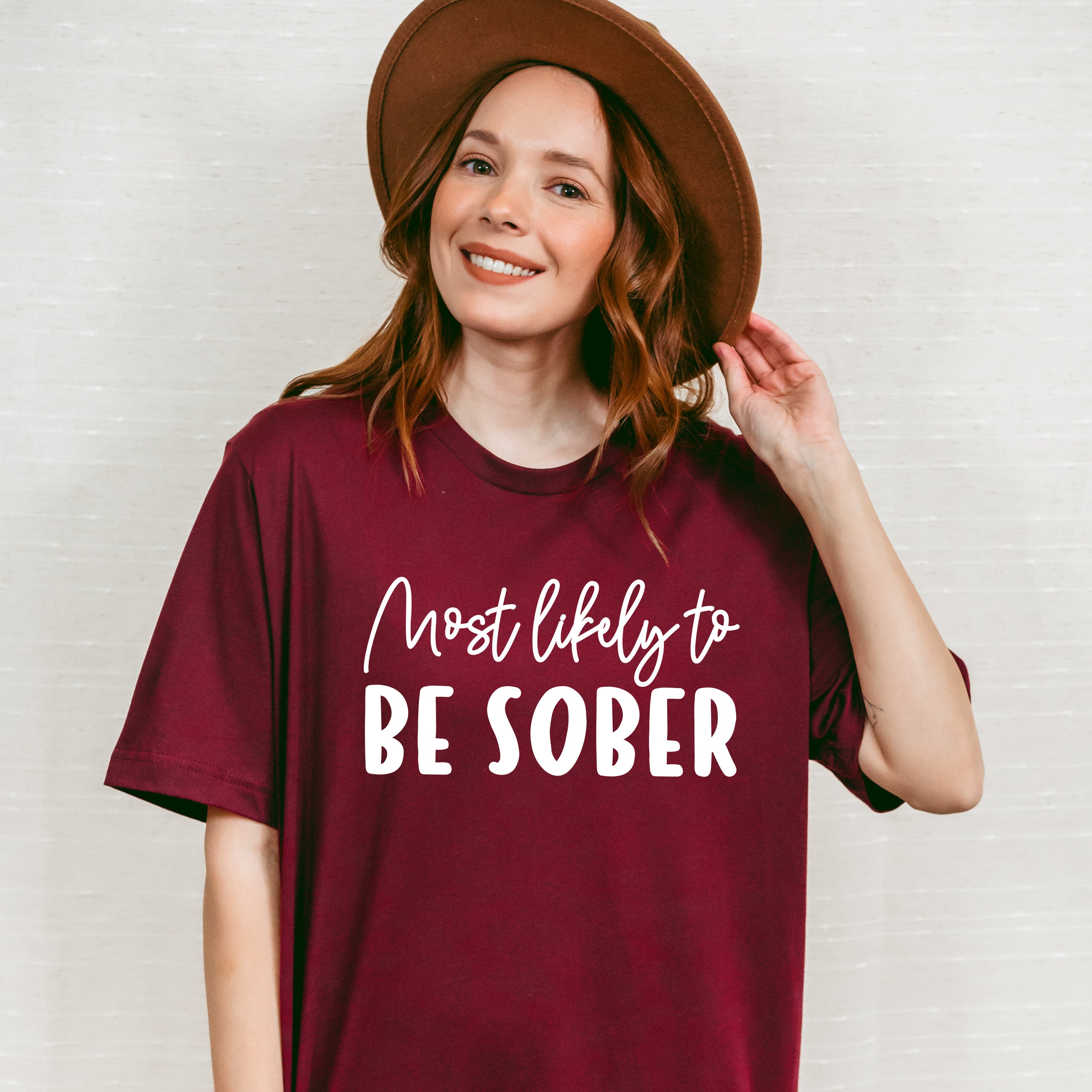 Most Likely To Be Sober - Wedding Crew Unisex Crewneck T-Shirt Sweatshirt Hoodie