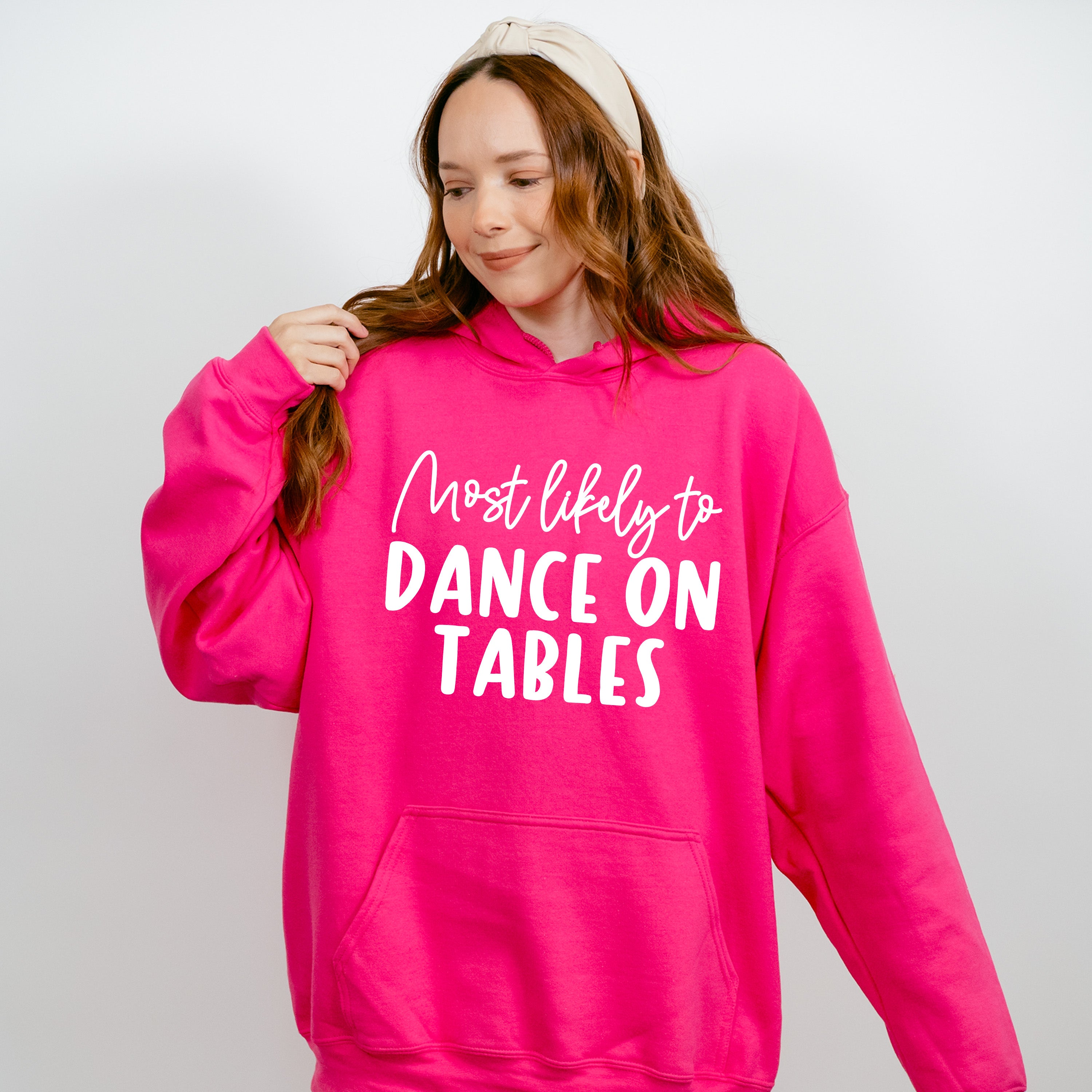 Most Likely To Dance On Tables - Wedding Crew Unisex Crewneck T-Shirt Sweatshirt Hoodie