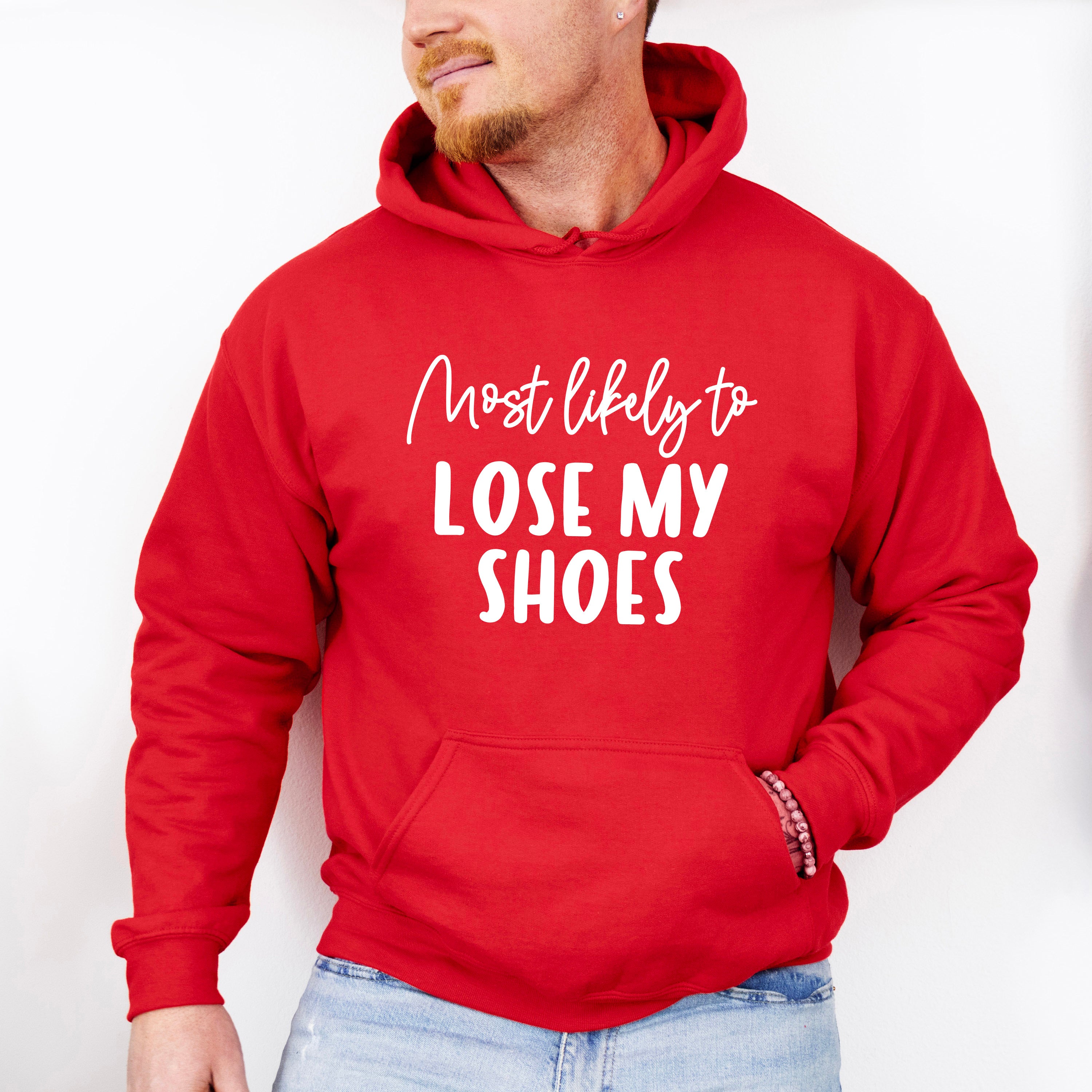 Most Likely To Lose My Shoes - Wedding Crew Unisex Crewneck T-Shirt Sweatshirt Hoodie