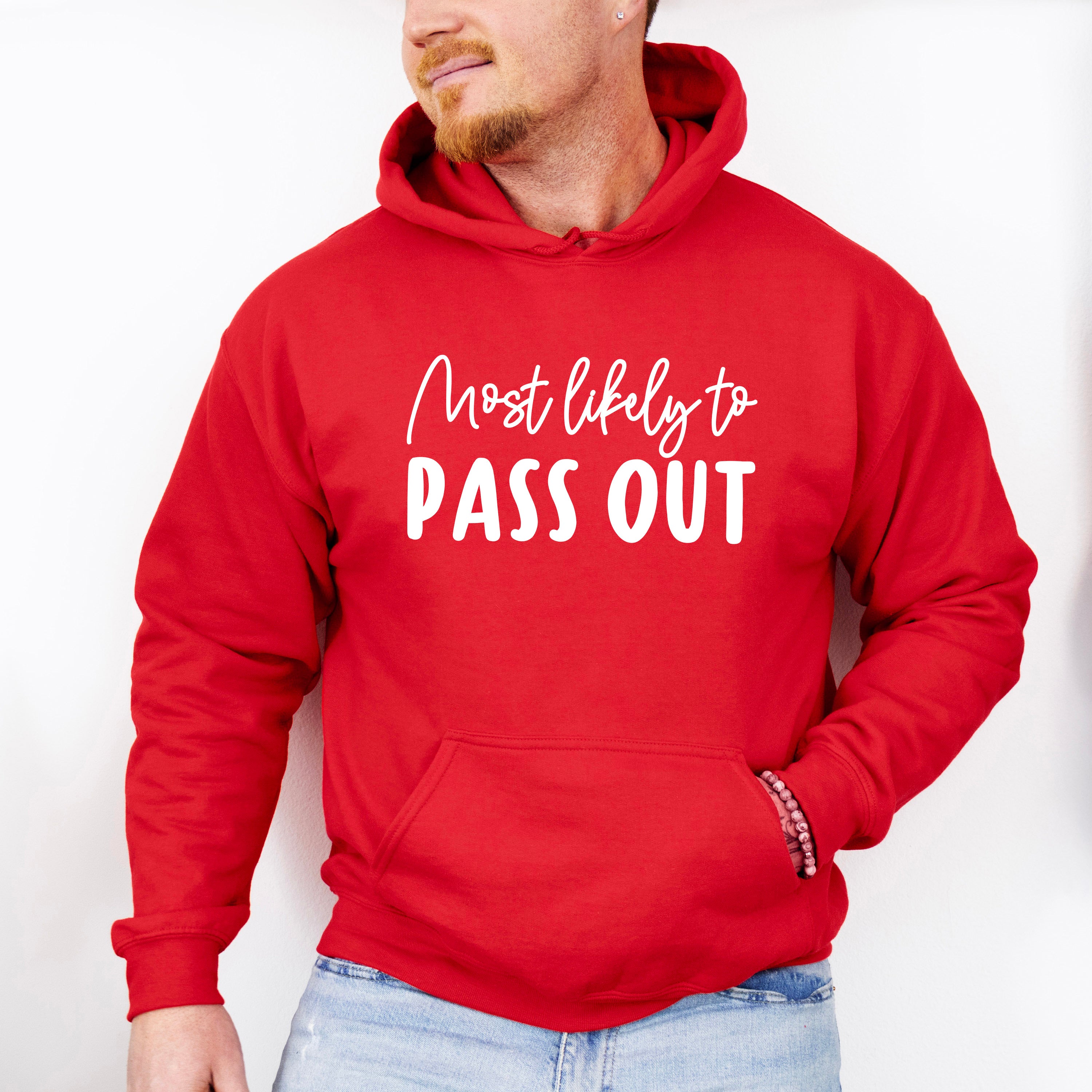 Most Likely To Pass Out - Wedding Crew Unisex Crewneck T-Shirt Sweatshirt Hoodie