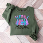Merry Christmas Trees - Christmas Unisex Crewneck T-Shirt Sweatshirt Hoodie