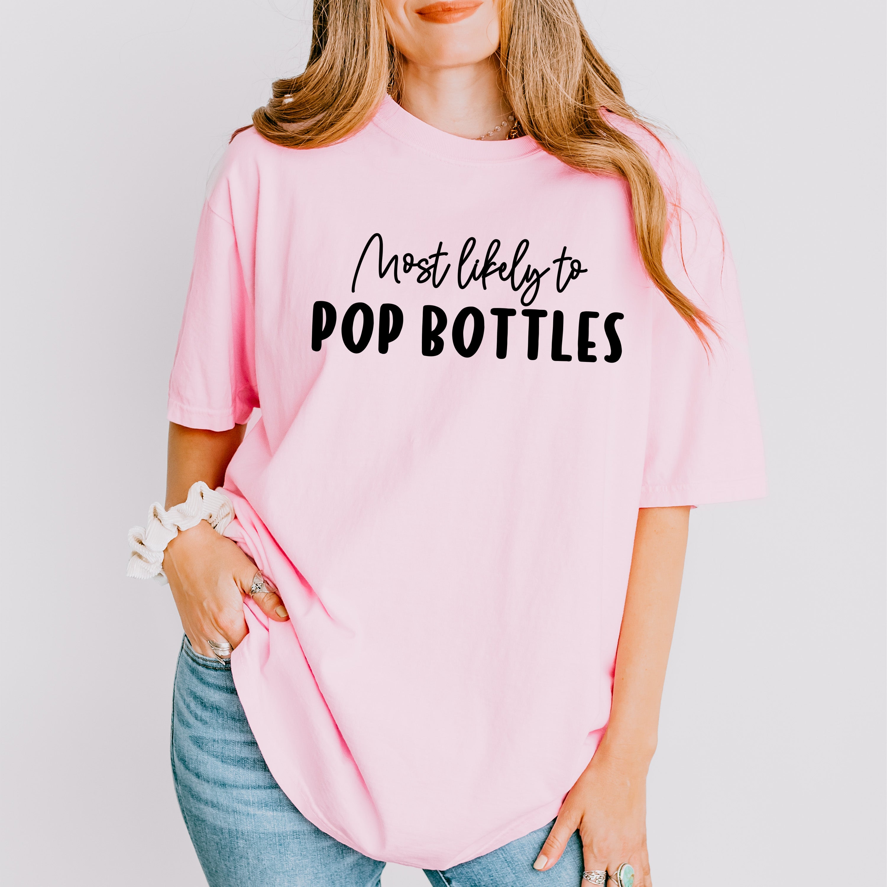 Most Likely To Pop Bottles - Wedding Crew Unisex Crewneck T-Shirt Sweatshirt Hoodie