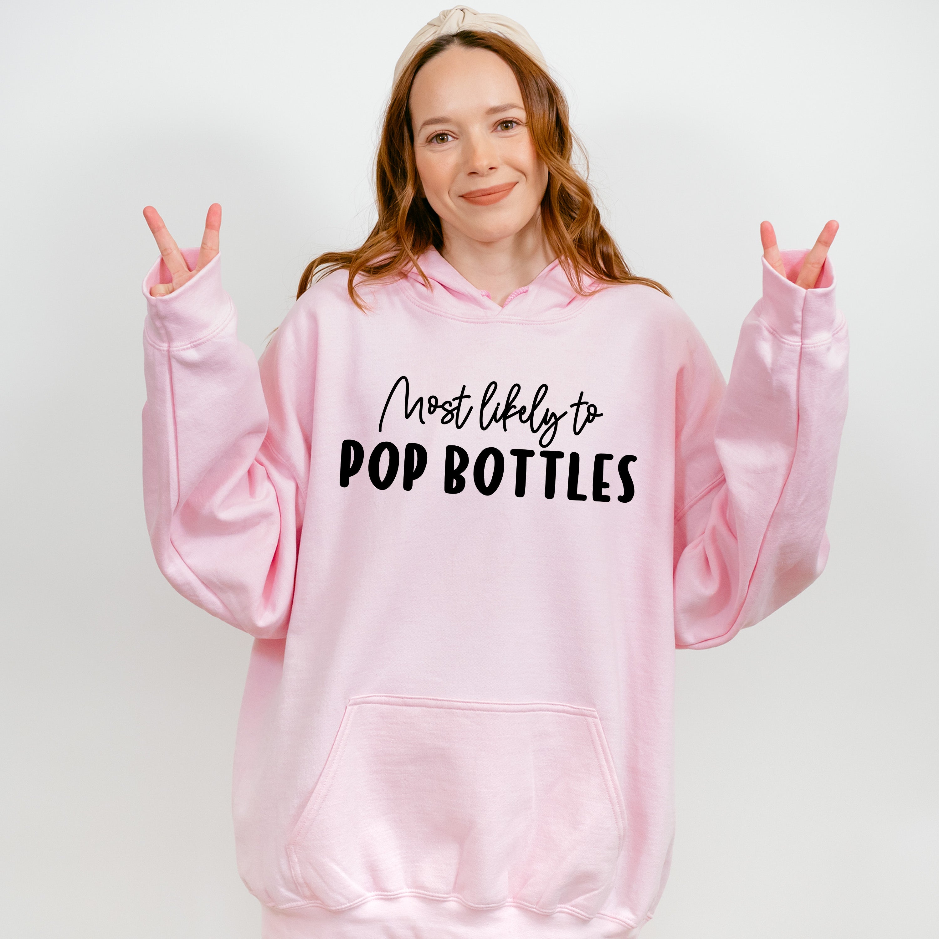 Most Likely To Pop Bottles - Wedding Crew Unisex Crewneck T-Shirt Sweatshirt Hoodie