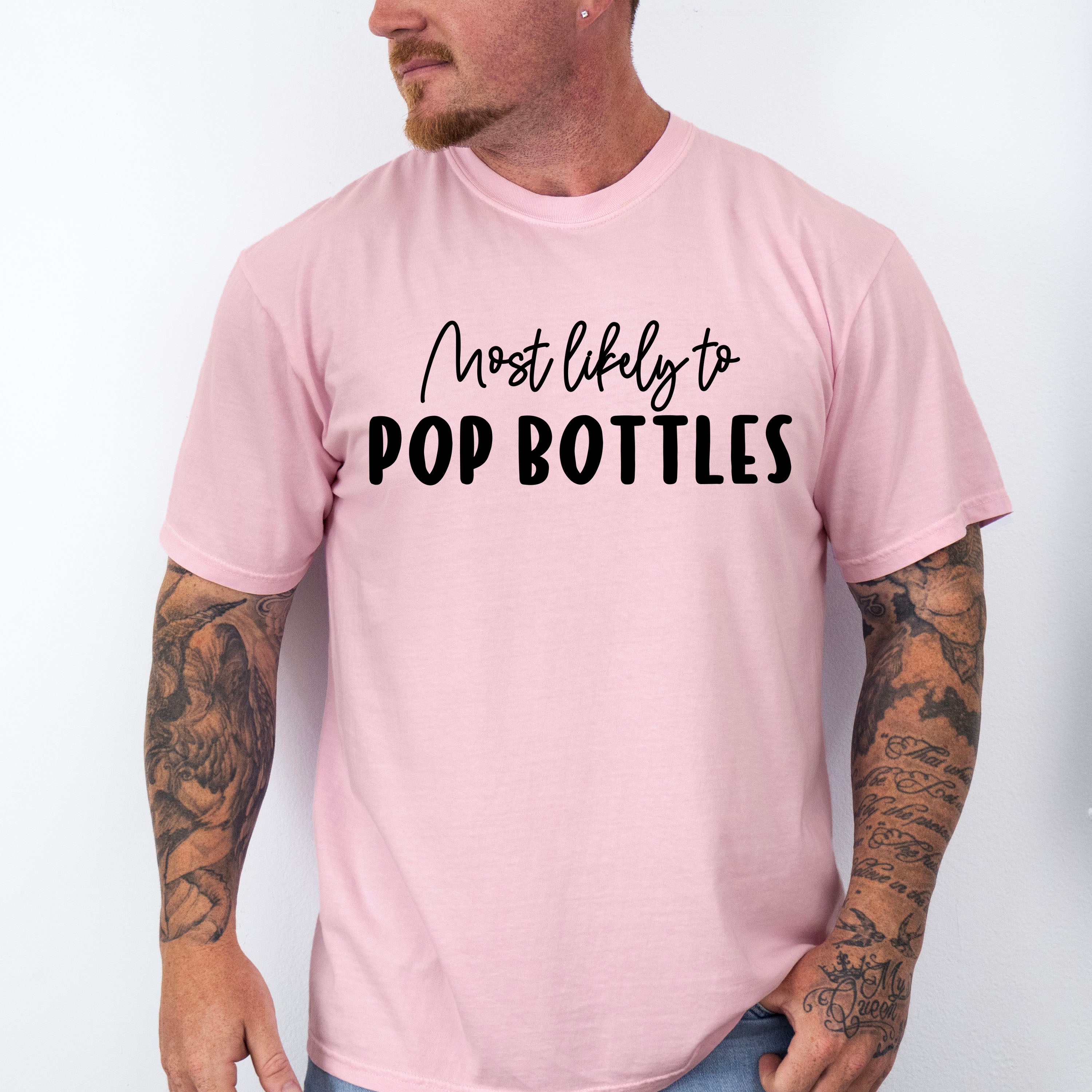 Most Likely To Pop Bottles - Wedding Crew Unisex Crewneck T-Shirt Sweatshirt Hoodie