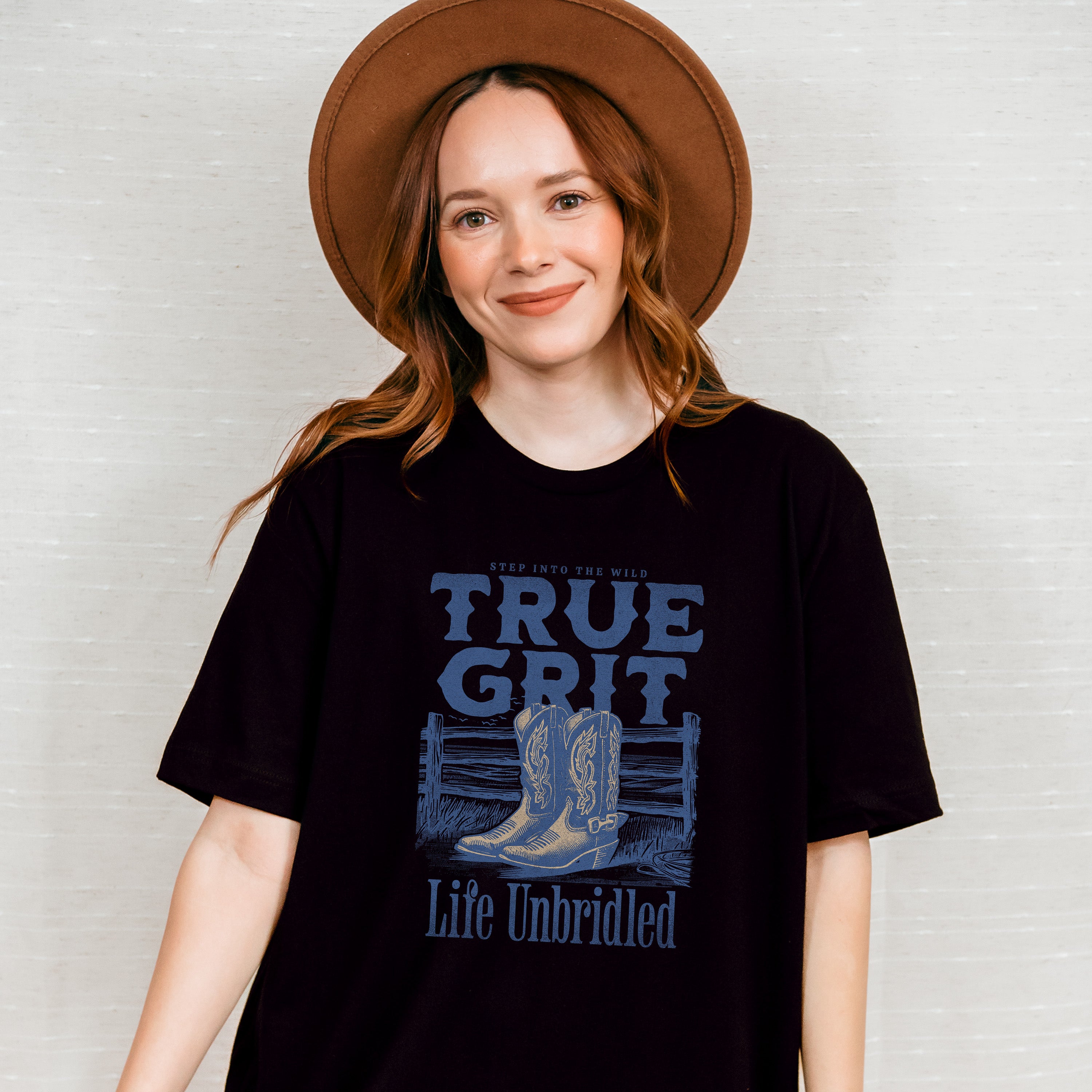 True Grit Life Unbridled Design - Rodeo Unisex Crewneck T-Shirt Sweatshirt Hoodie