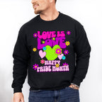 Love is Love Happy Pride Month LGBTQ Theme Unisex Crewneck T-Shirt Sweatshirt Hoodie