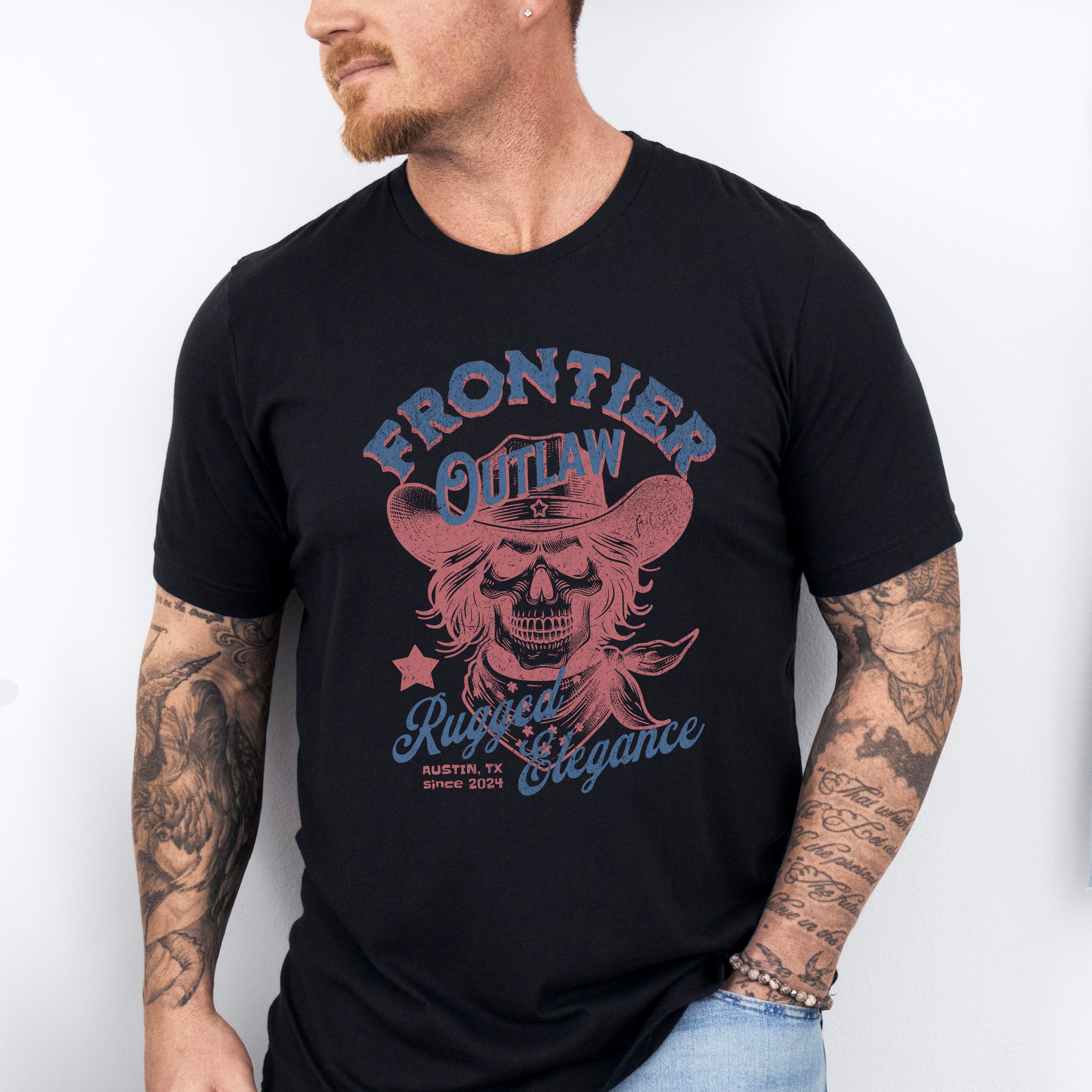 Frontier Outlaw Rugged Elegance Design - Rodeo Unisex Crewneck T-Shirt Sweatshirt Hoodie