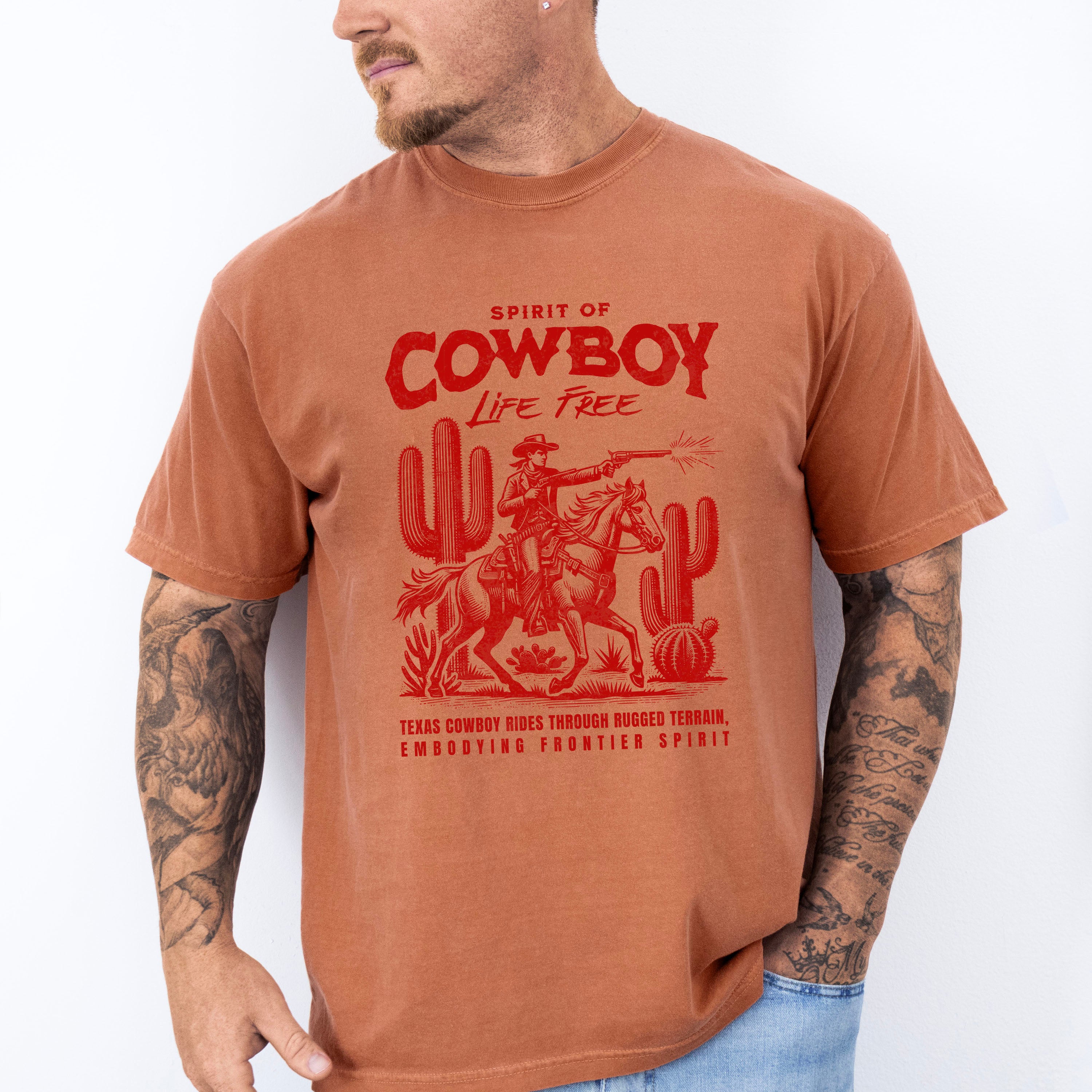 Spirit Of Cowboy Life Free Design - Rodeo Unisex Crewneck T-Shirt Sweatshirt Hoodie