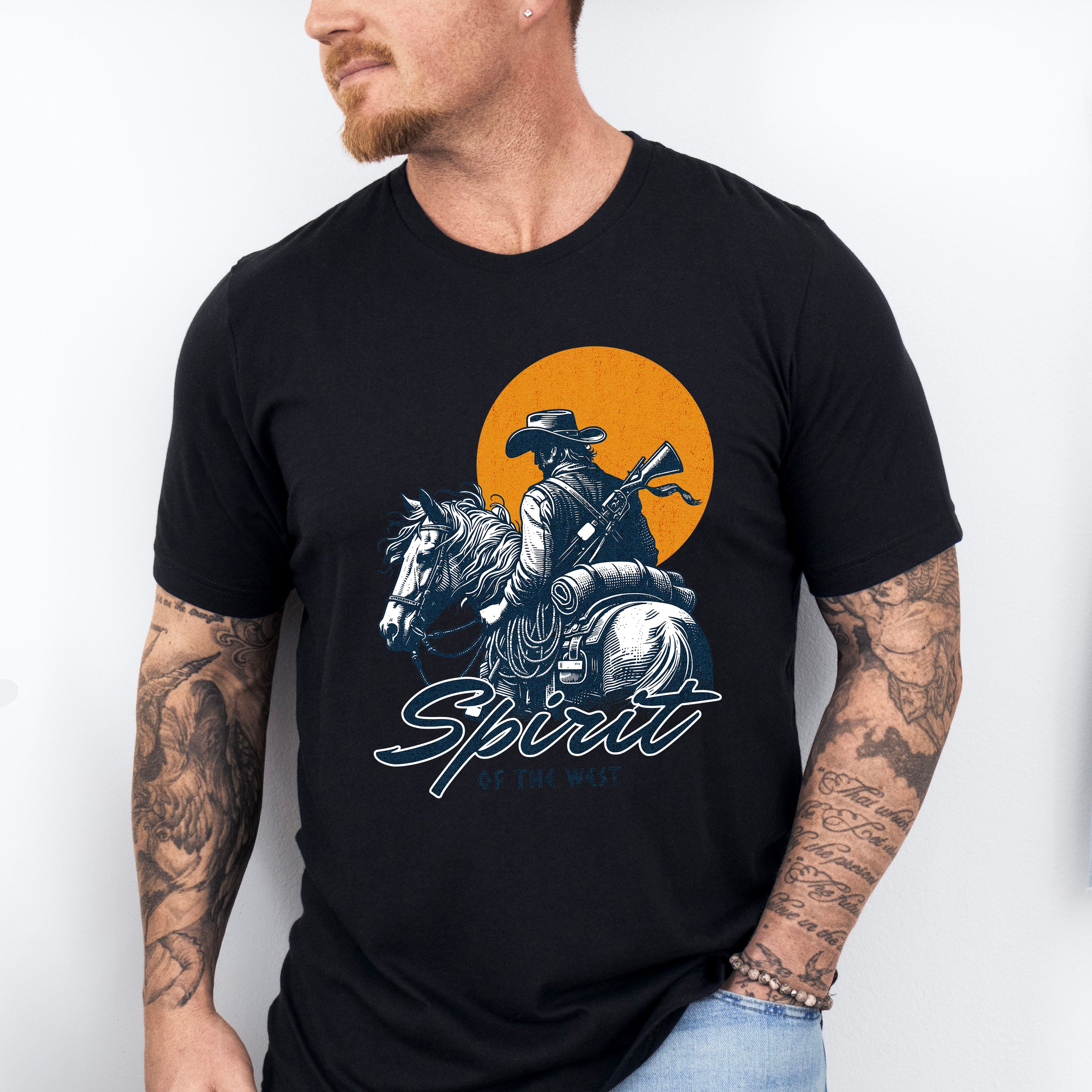 Retro Spirit Of West Design - Rodeo Unisex Crewneck T-Shirt Sweatshirt Hoodie
