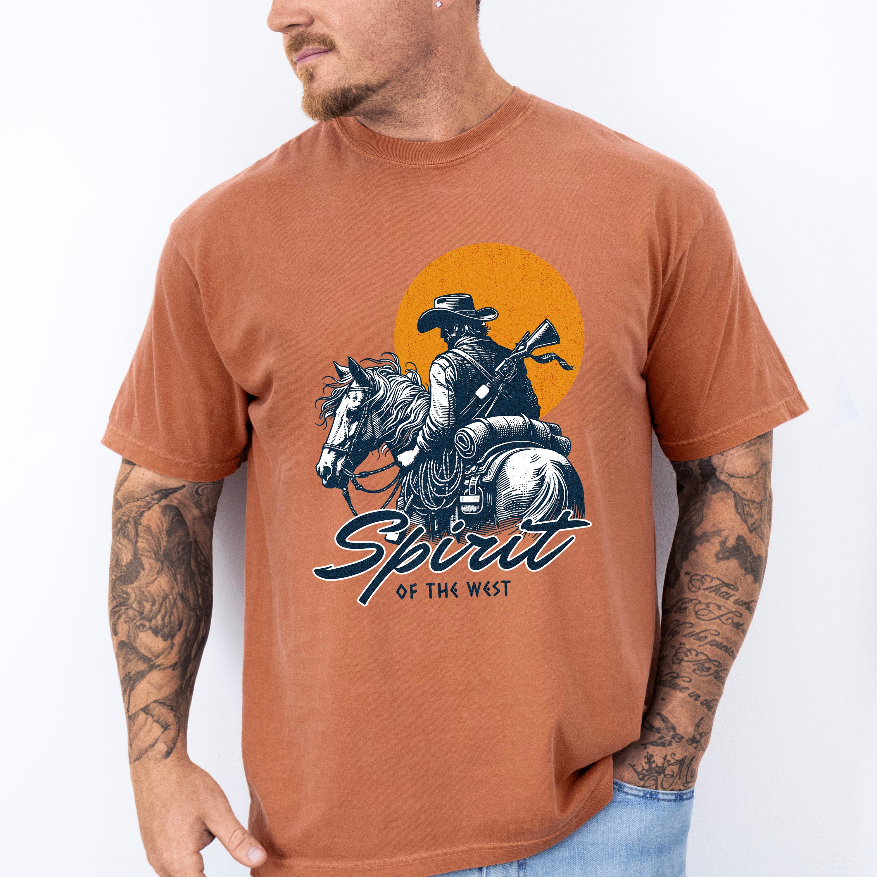Retro Spirit Of West Design - Rodeo Unisex Crewneck T-Shirt Sweatshirt Hoodie