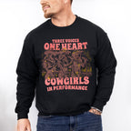 Three Voices One Heart Cowgirls In Performance Design - Rodeo Unisex Crewneck T-Shirt Sweatshirt Hoodie