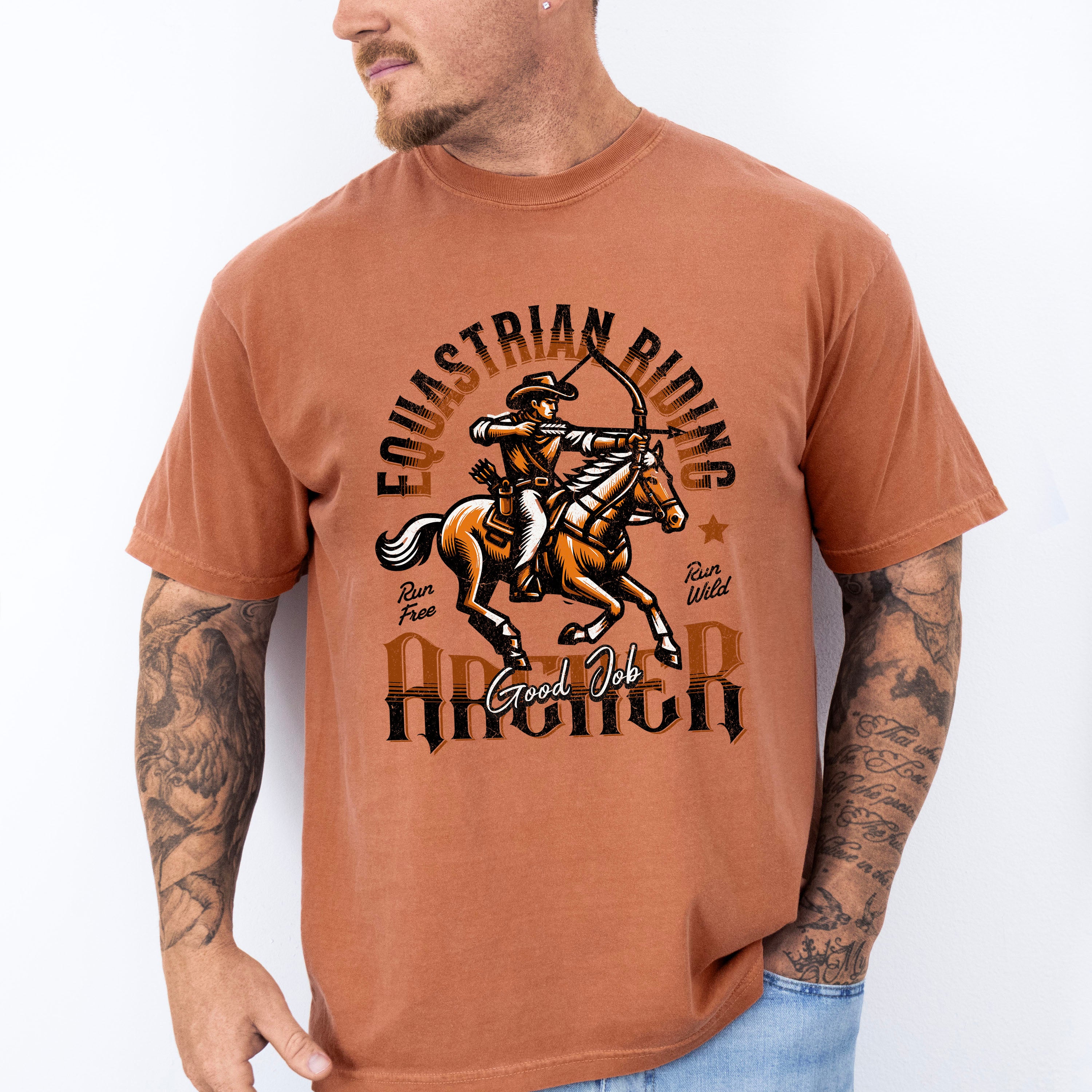 Equestrians Riding Good Job Design - Rodeo Unisex Crewneck T-Shirt Sweatshirt Hoodie