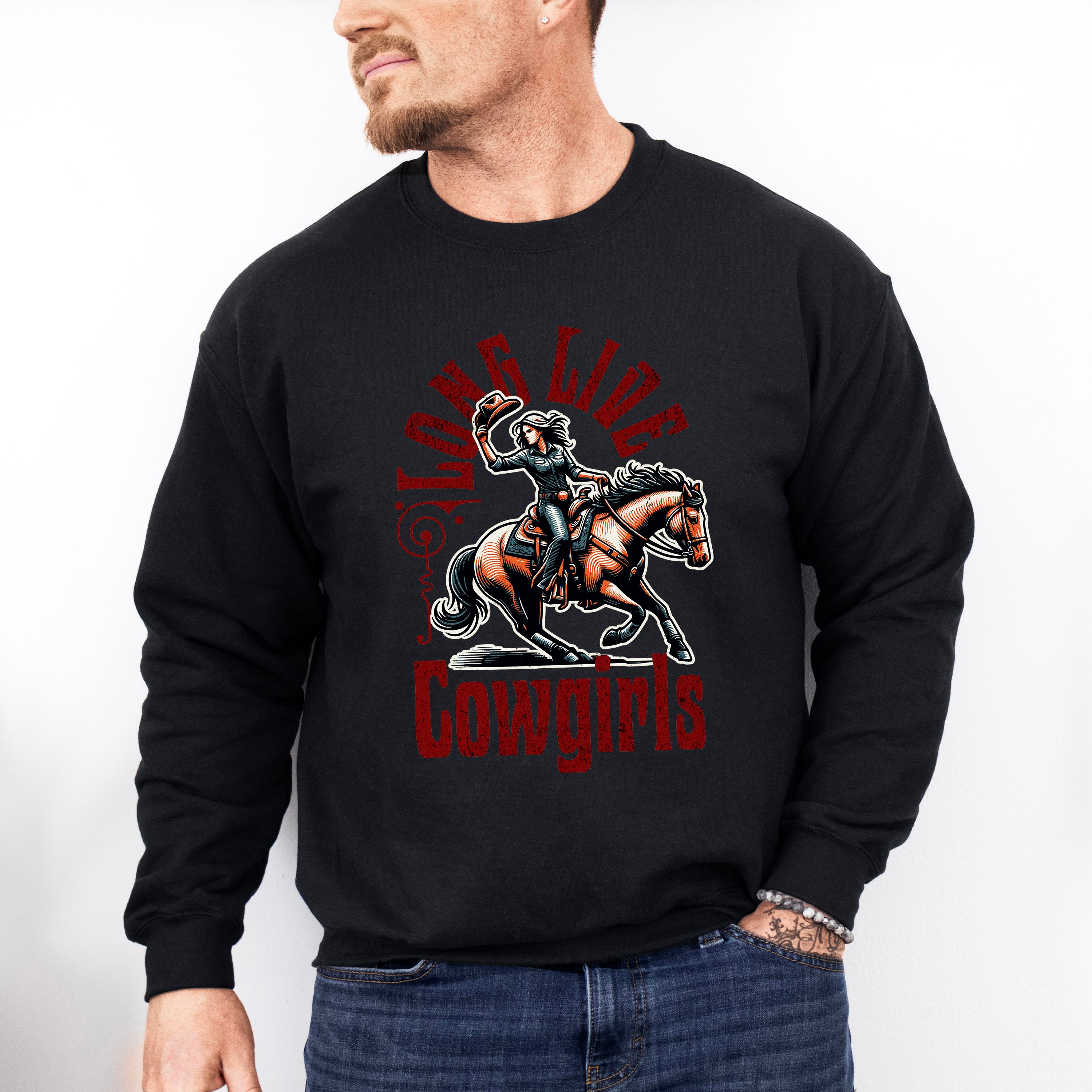 Long Live Cowgirls - Rodeo Unisex Crewneck T-Shirt Sweatshirt Hoodie