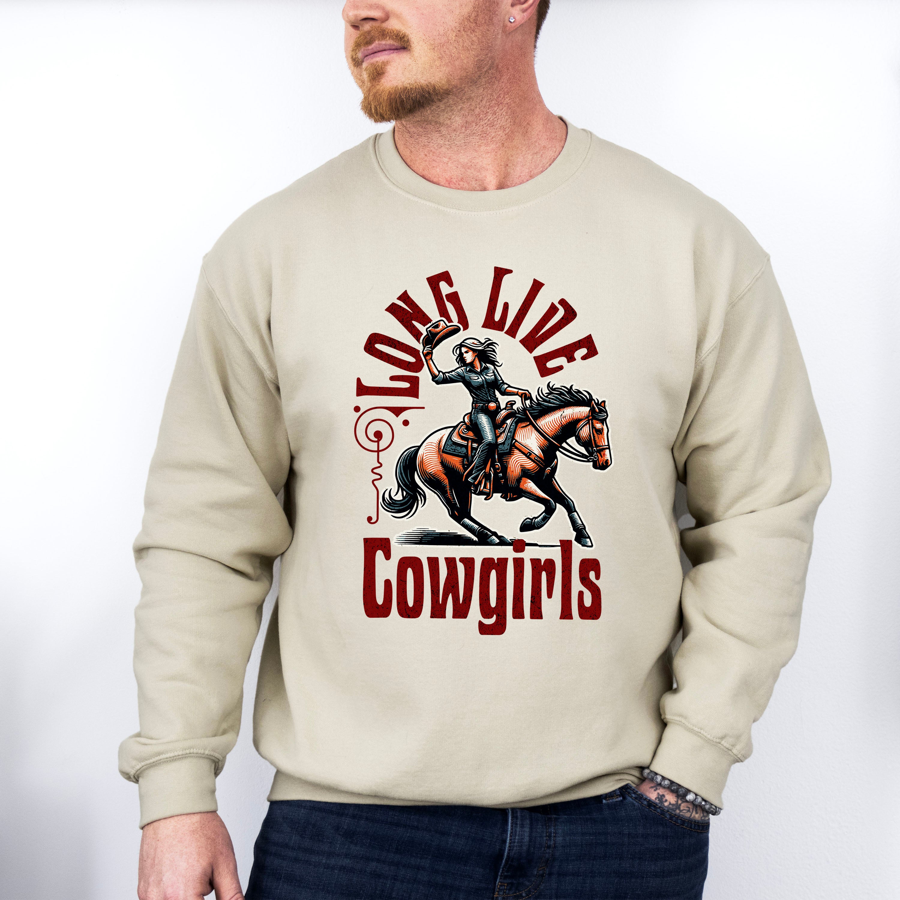 Long Live Cowgirls - Rodeo Unisex Crewneck T-Shirt Sweatshirt Hoodie