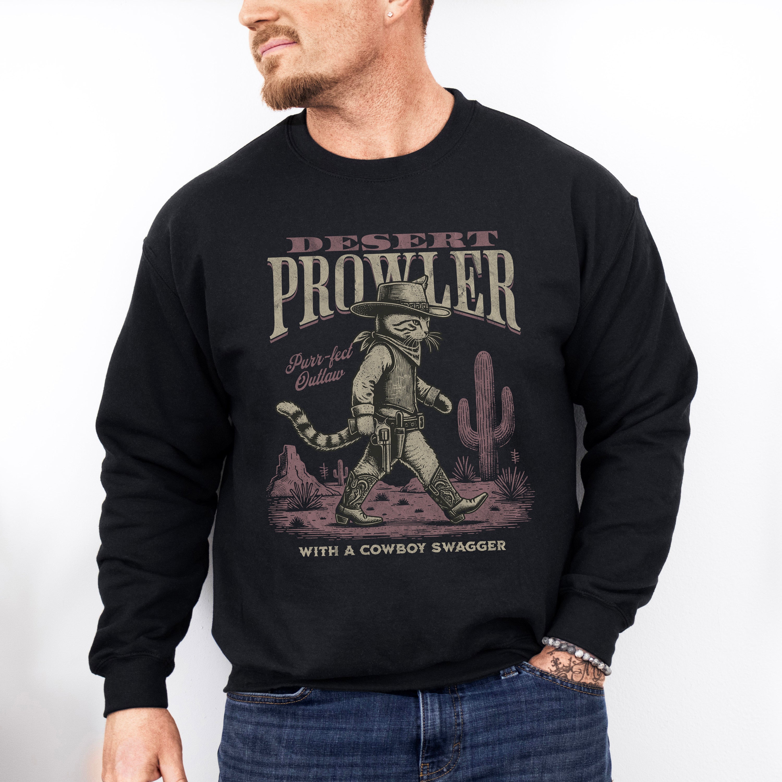 Desert Prowler With a Cowboy Swagger - Rodeo Unisex Crewneck T-Shirt Sweatshirt Hoodie