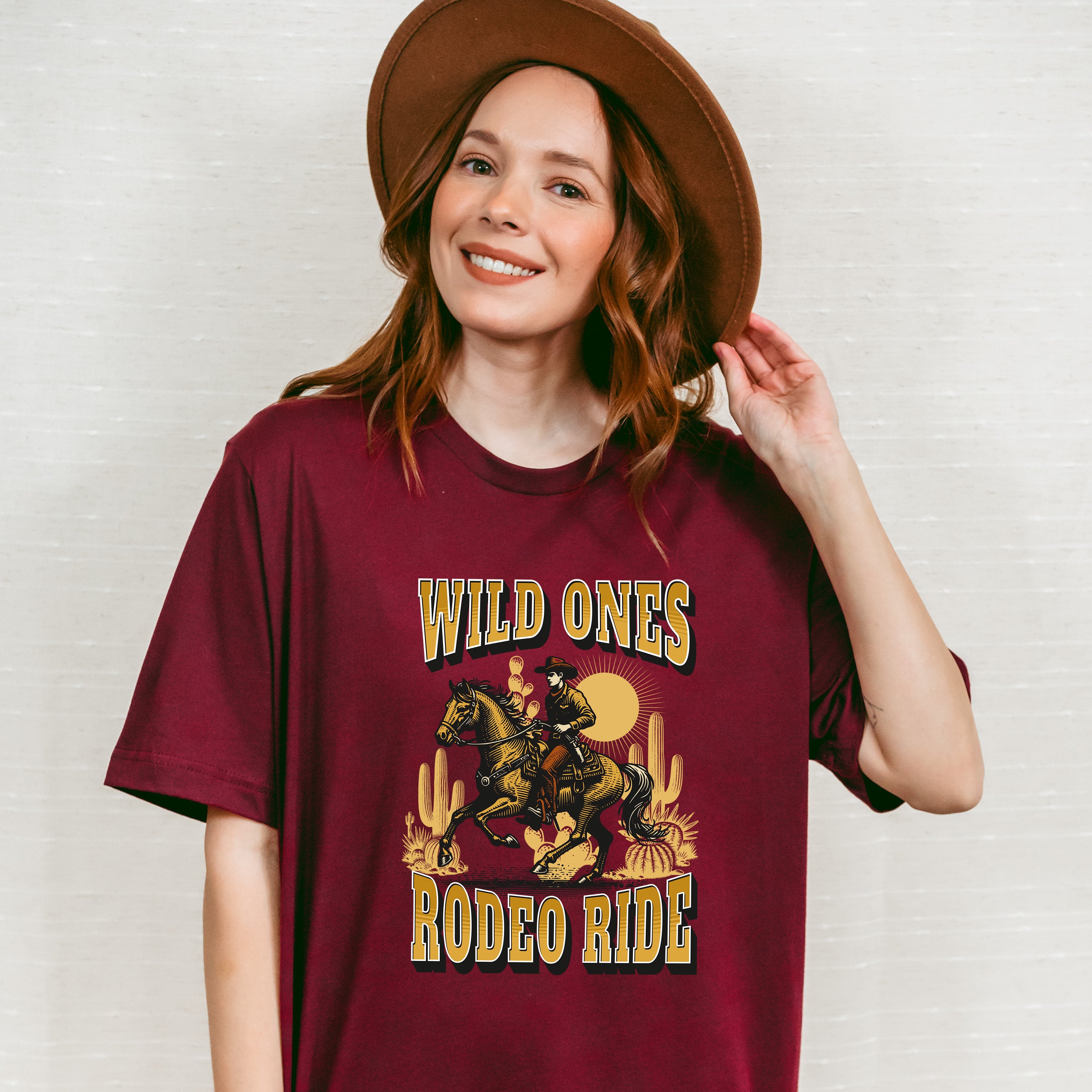 Wild Ones Rodeo Ride Design - Rodeo Unisex Crewneck T-Shirt Sweatshirt Hoodie