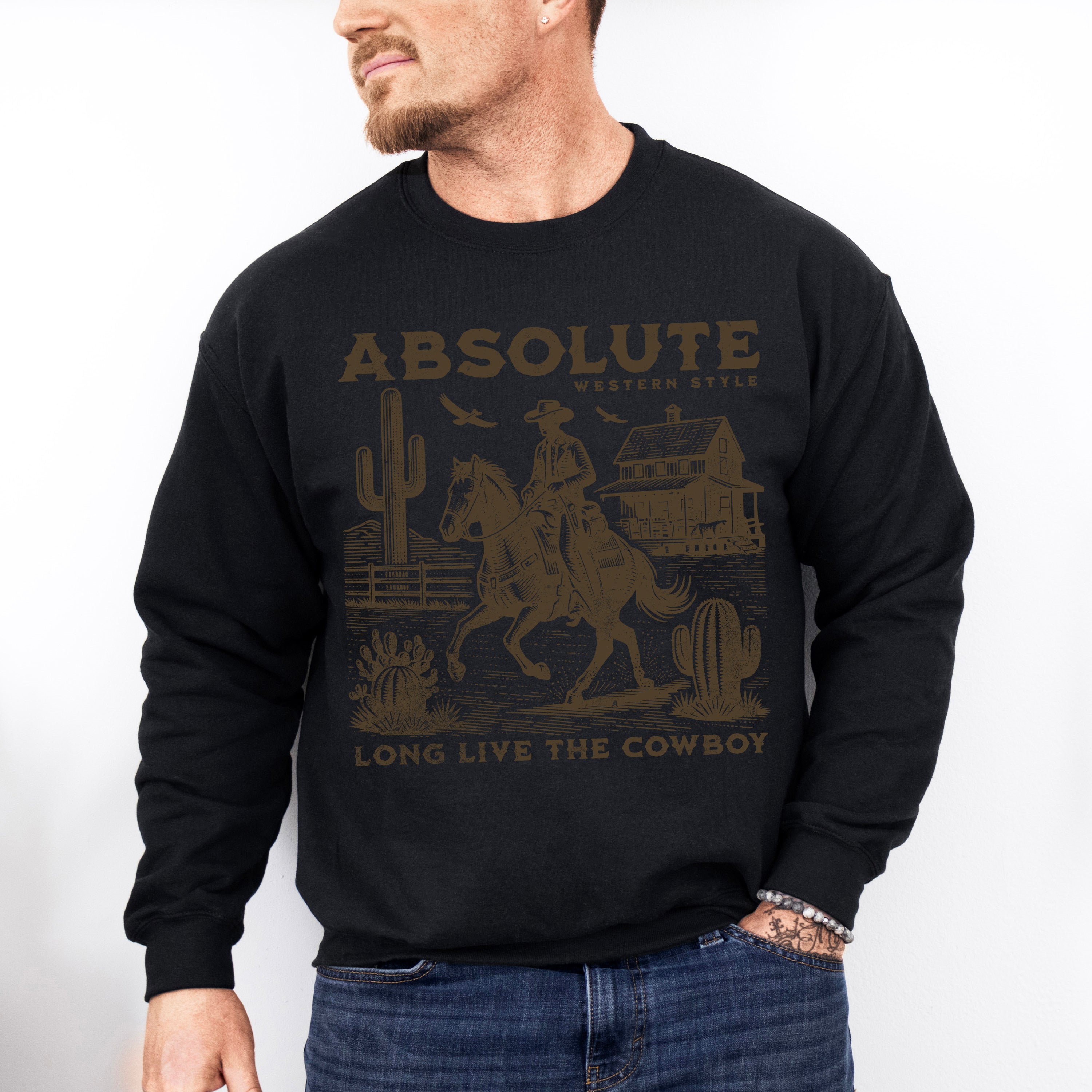 Absolute Western Style Design - Rodeo Unisex Crewneck T-Shirt Sweatshirt Hoodie