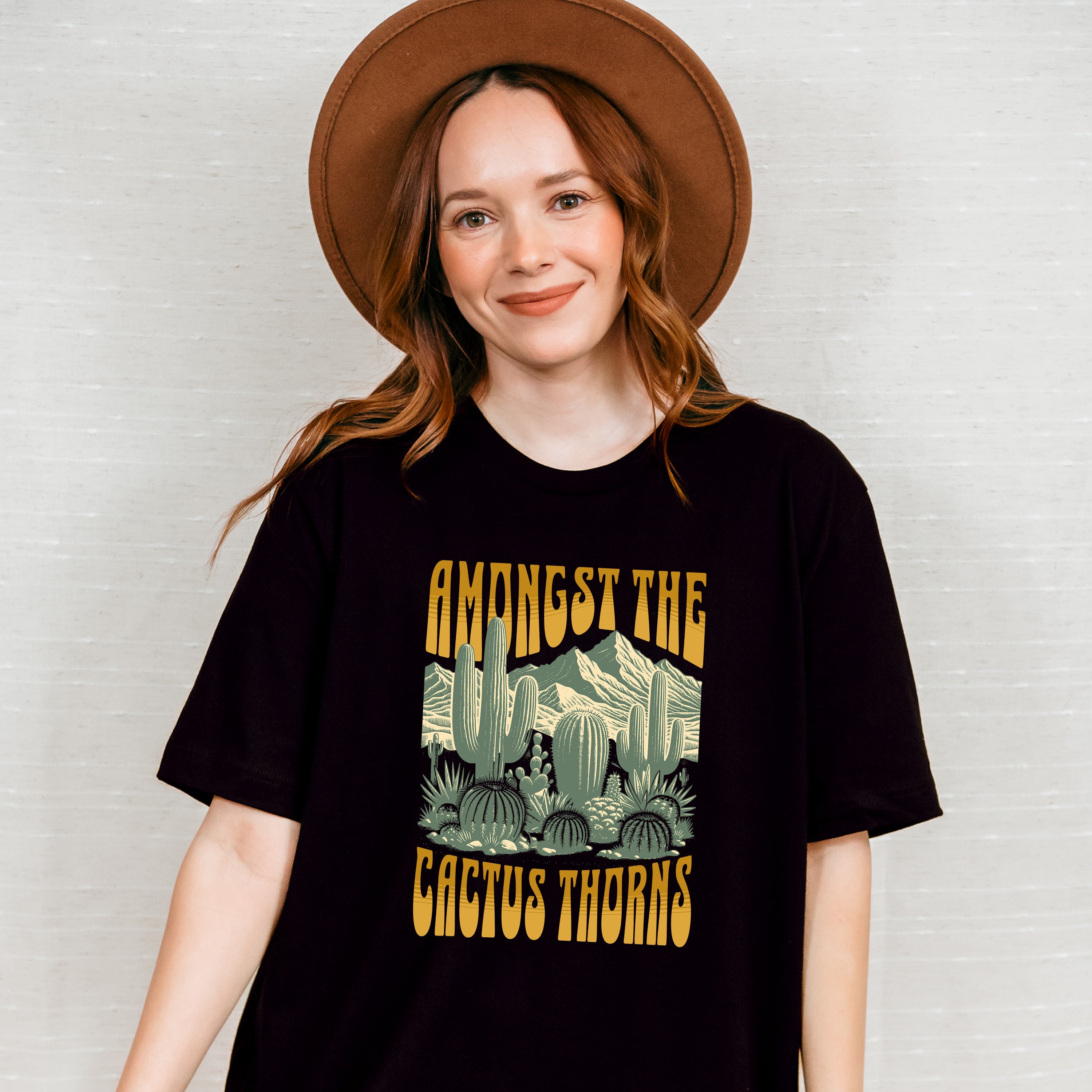 Amongst The Cactus Thorns Design - Rodeo Unisex Crewneck T-Shirt Sweatshirt Hoodie