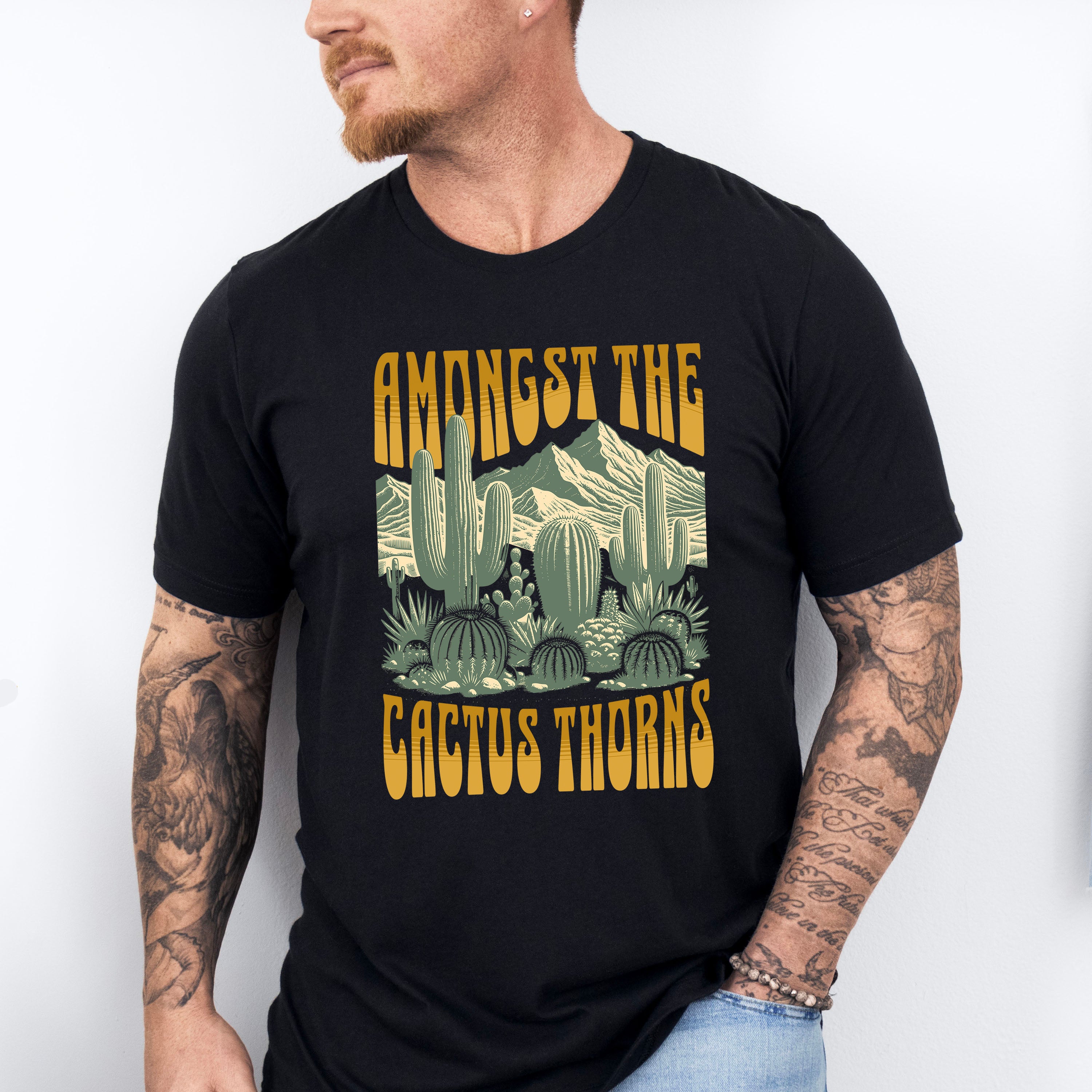 Amongst The Cactus Thorns Design - Rodeo Unisex Crewneck T-Shirt Sweatshirt Hoodie
