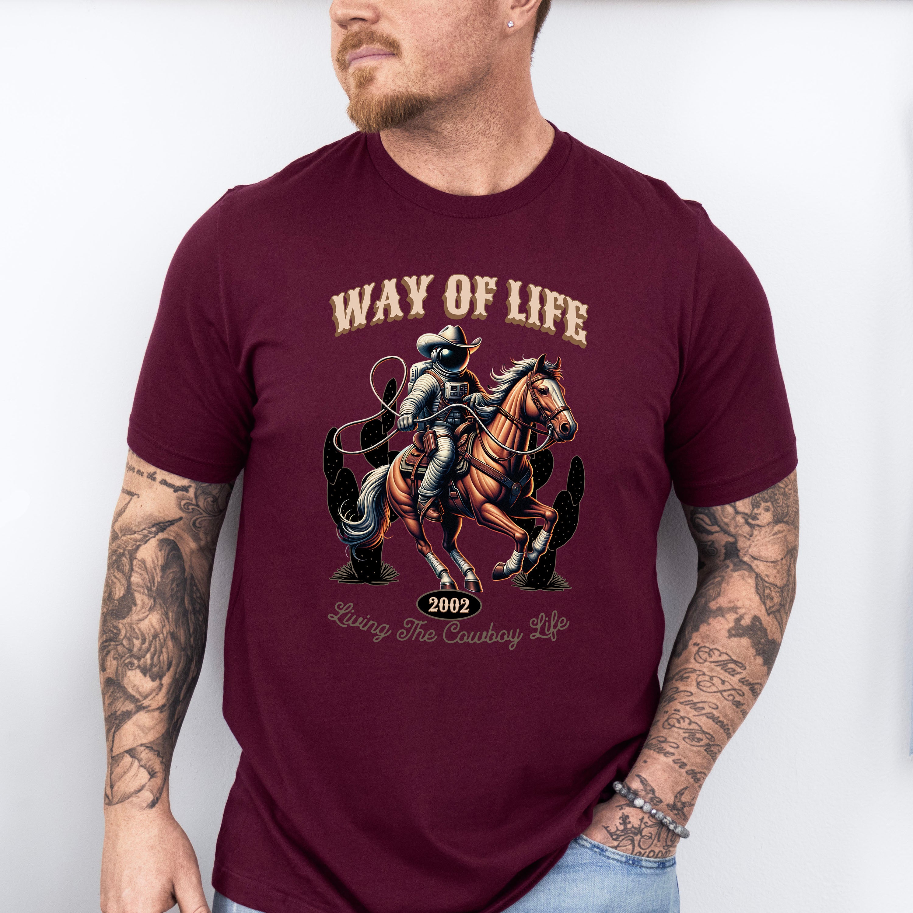 Way Of Life 2002 Design - Rodeo Unisex Crewneck T-Shirt Sweatshirt Hoodie