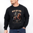 Way Of Life 2002 Design - Rodeo Unisex Crewneck T-Shirt Sweatshirt Hoodie