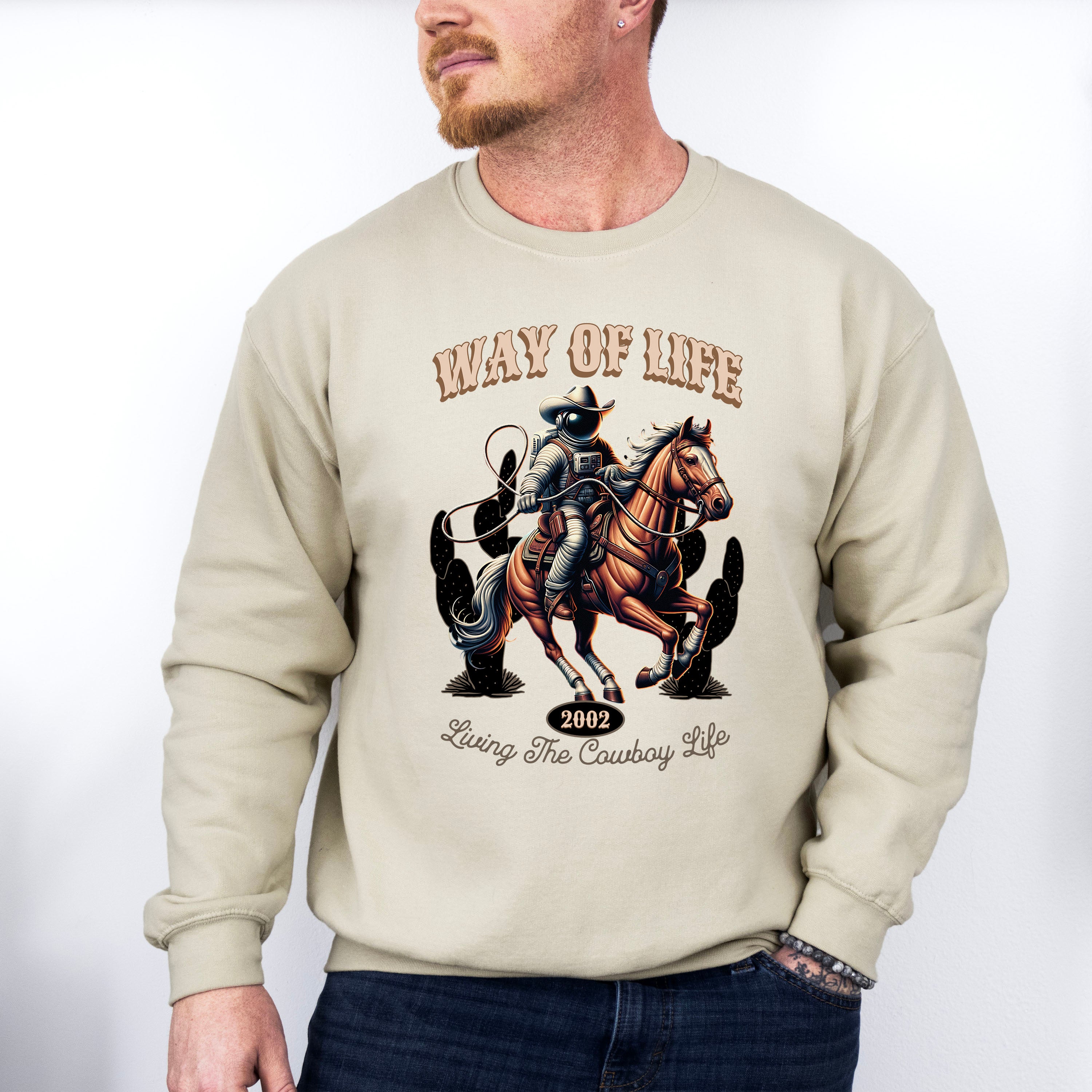 Way Of Life 2002 Design - Rodeo Unisex Crewneck T-Shirt Sweatshirt Hoodie