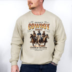 Welcome To Cowboy Country Design - Rodeo Unisex Crewneck T-Shirt Sweatshirt Hoodie