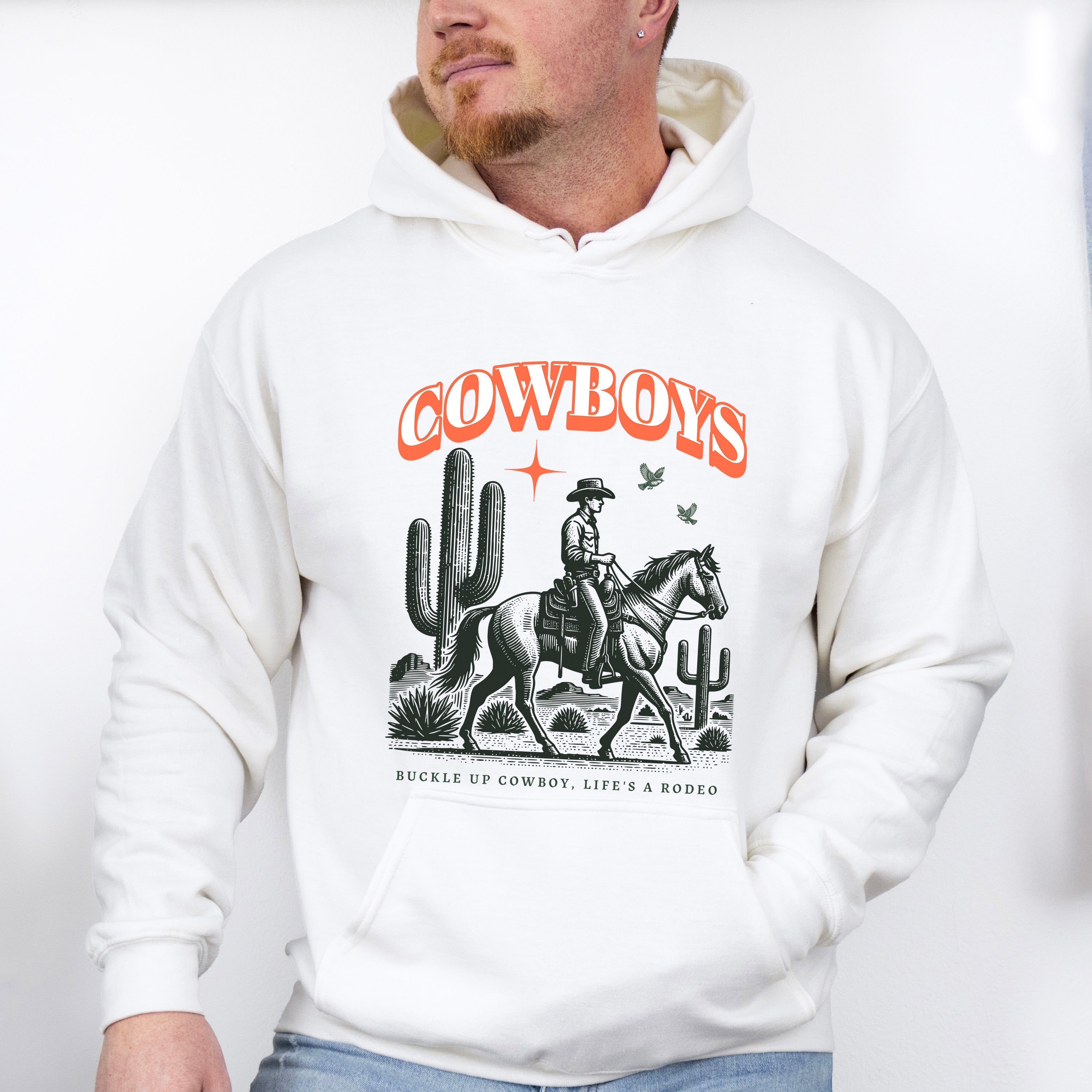 Cowboys Buckle Up Cowboy Life's Rodeo - Rodeo Unisex Crewneck T-Shirt Sweatshirt Hoodie