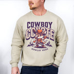 Cowboy Coyote Howlin Hero Design - Rodeo Unisex Crewneck T-Shirt Sweatshirt Hoodie