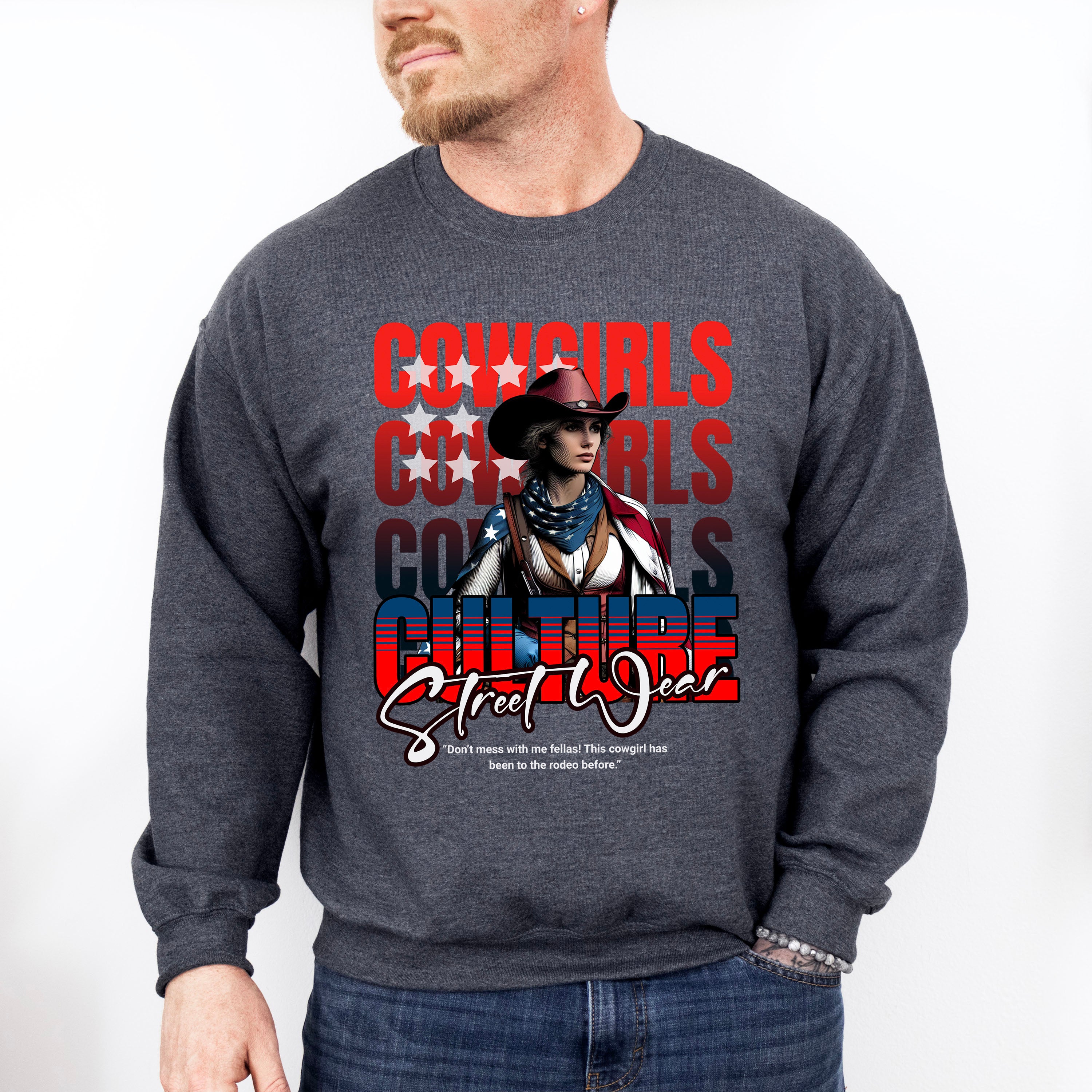 Cowgirls Culture Design - Rodeo Unisex Crewneck T-Shirt Sweatshirt Hoodie