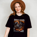 Fiery Rider Design - Rodeo Unisex Crewneck T-Shirt Sweatshirt Hoodie