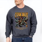 The Prehistoric Wild West Cowboy Design - Rodeo Unisex Crewneck T-Shirt Sweatshirt Hoodie