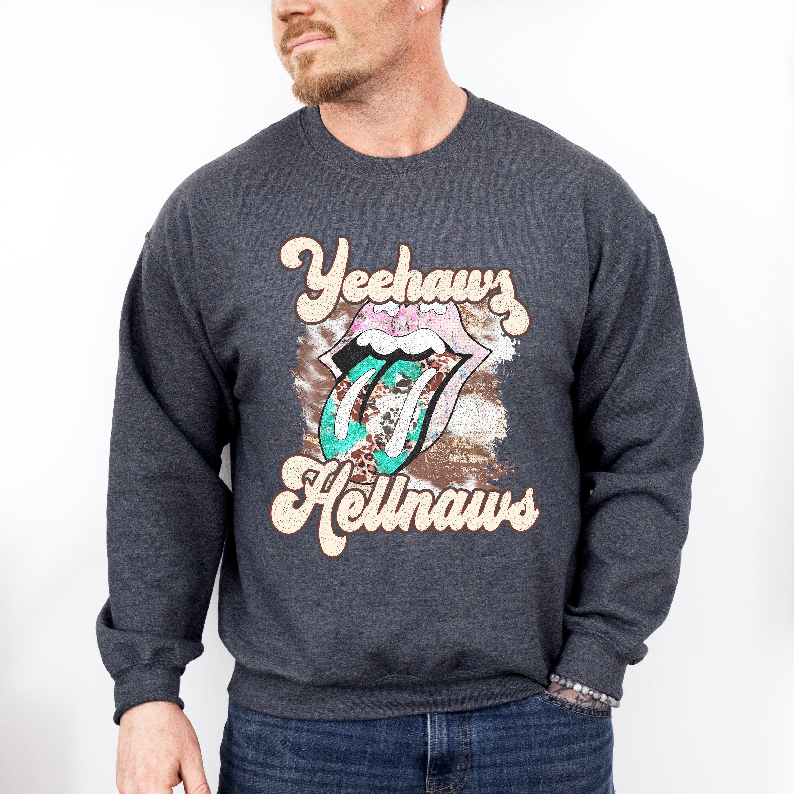 Yeehawy Design - Western Unisex Crewneck T-Shirt Sweatshirt Hoodie