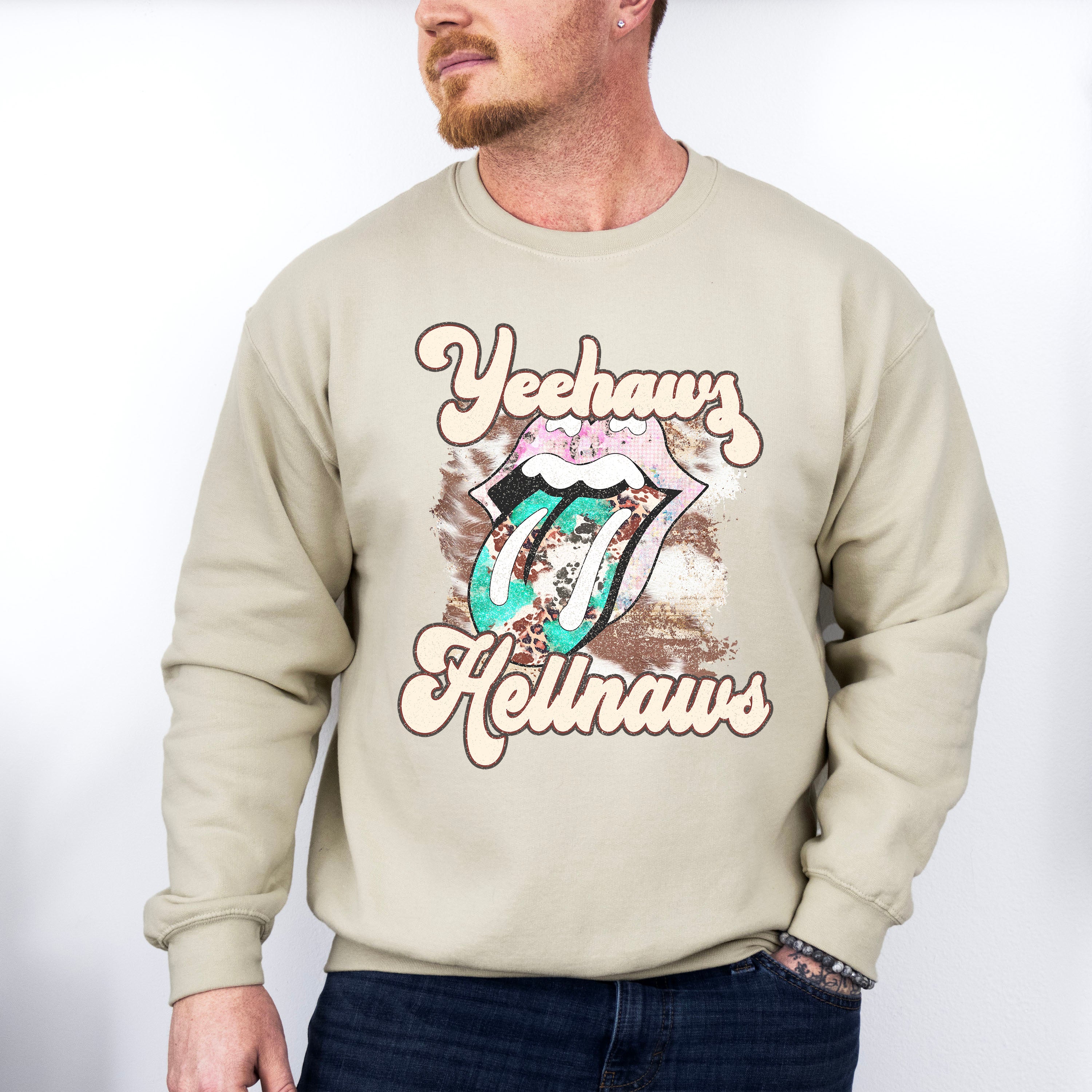 Yeehawy Design - Western Unisex Crewneck T-Shirt Sweatshirt Hoodie