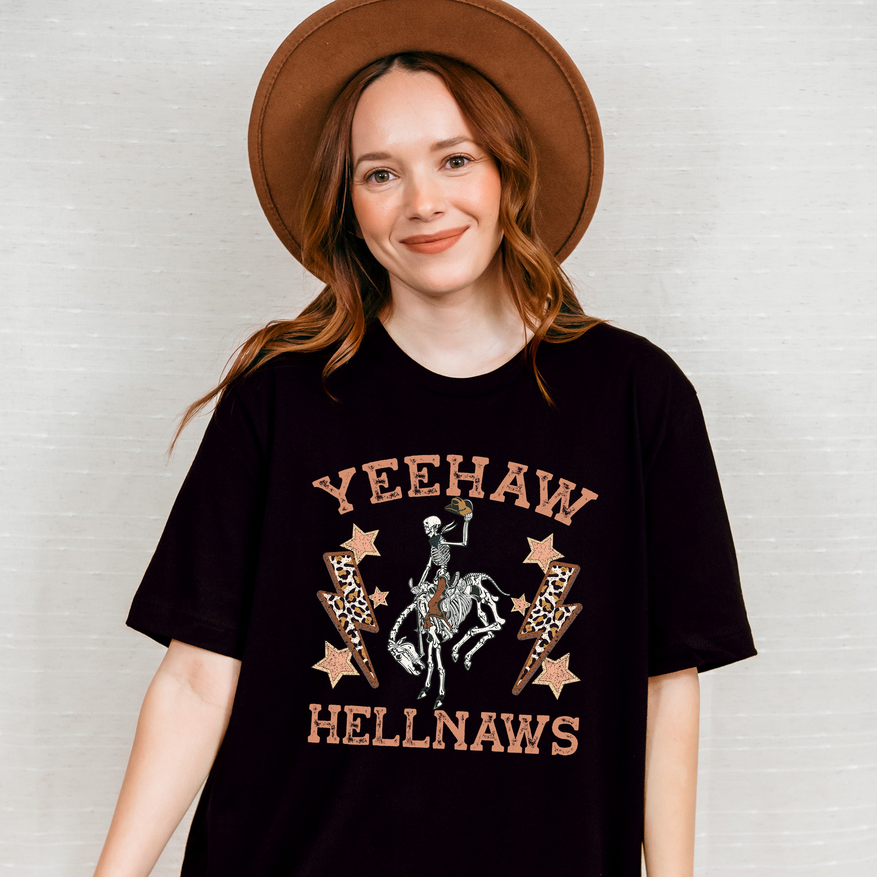 Yeehaw Hellnaws Design - Western Unisex Crewneck T-Shirt Sweatshirt Hoodie