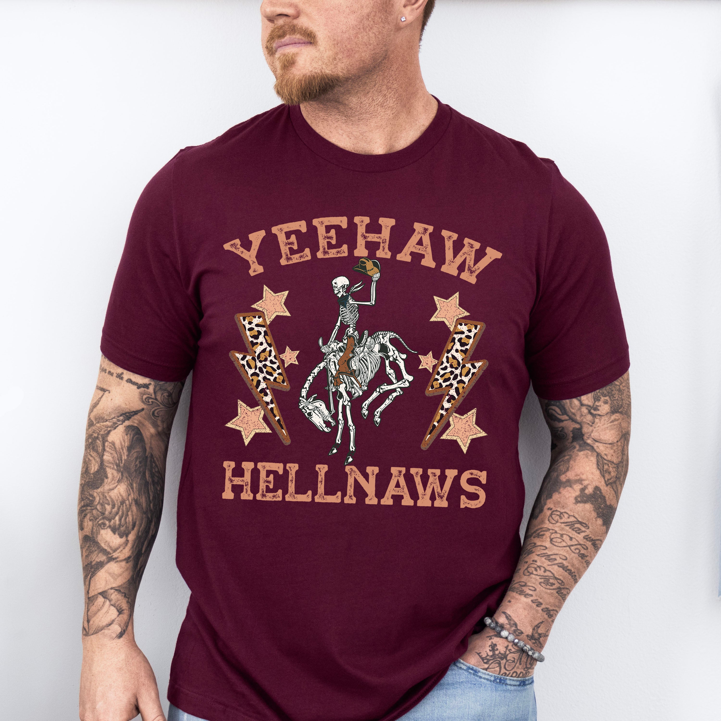 Yeehaw Hellnaws Design - Western Unisex Crewneck T-Shirt Sweatshirt Hoodie