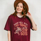 The Hippies And The Cowboys Design - Western Unisex Crewneck T-Shirt Sweatshirt Hoodie
