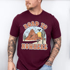 Road To Nowhere Design - Western Unisex Crewneck T-Shirt Sweatshirt Hoodie