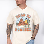 Road To Nowhere Design - Western Unisex Crewneck T-Shirt Sweatshirt Hoodie